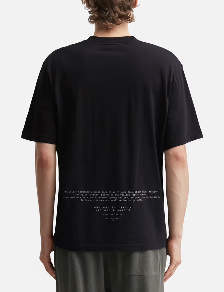 Organic Cotton Jersey Regular Fit T-Shirt With Light Compass Print