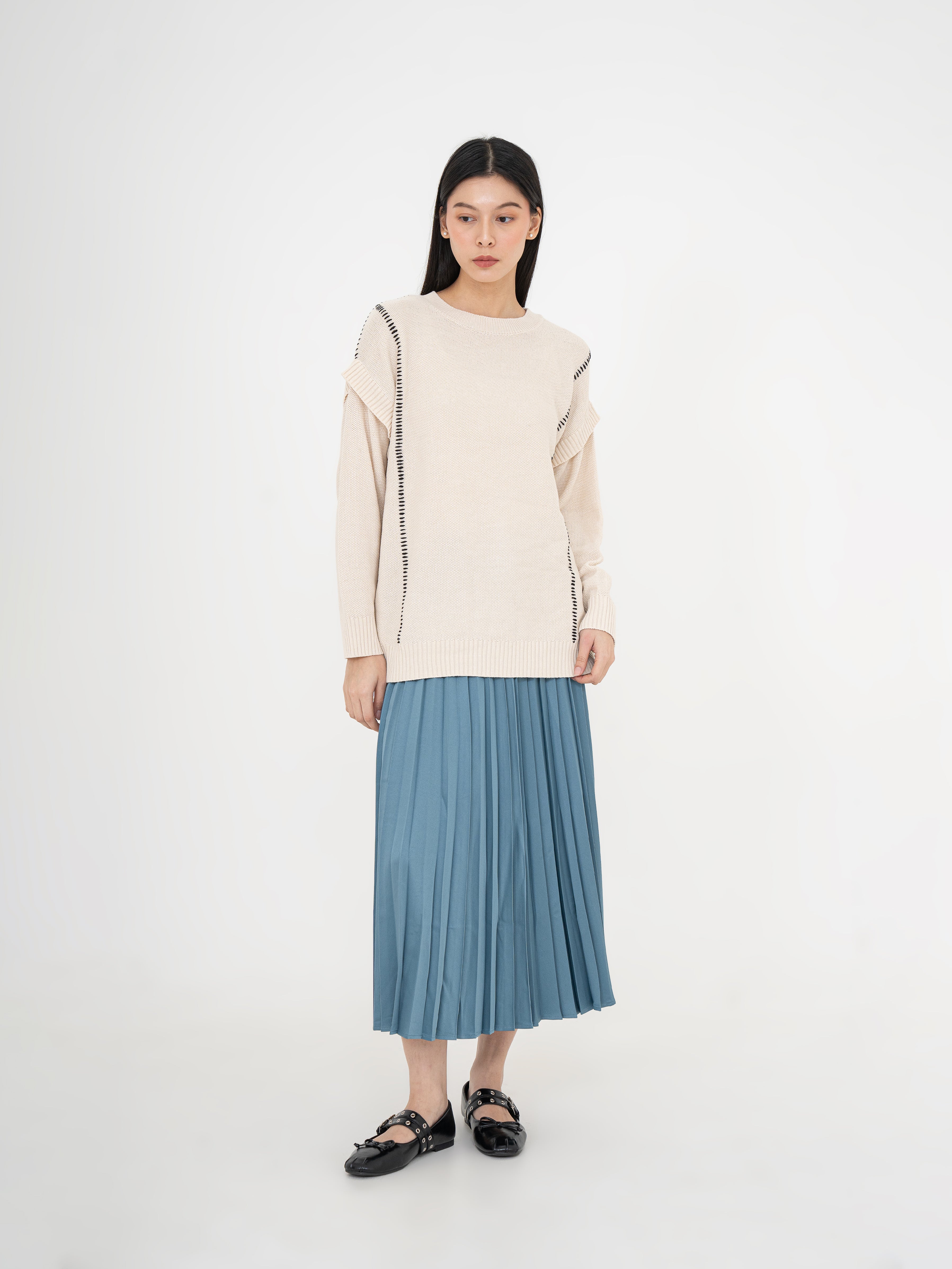 Jura Contrast Stitch Knit