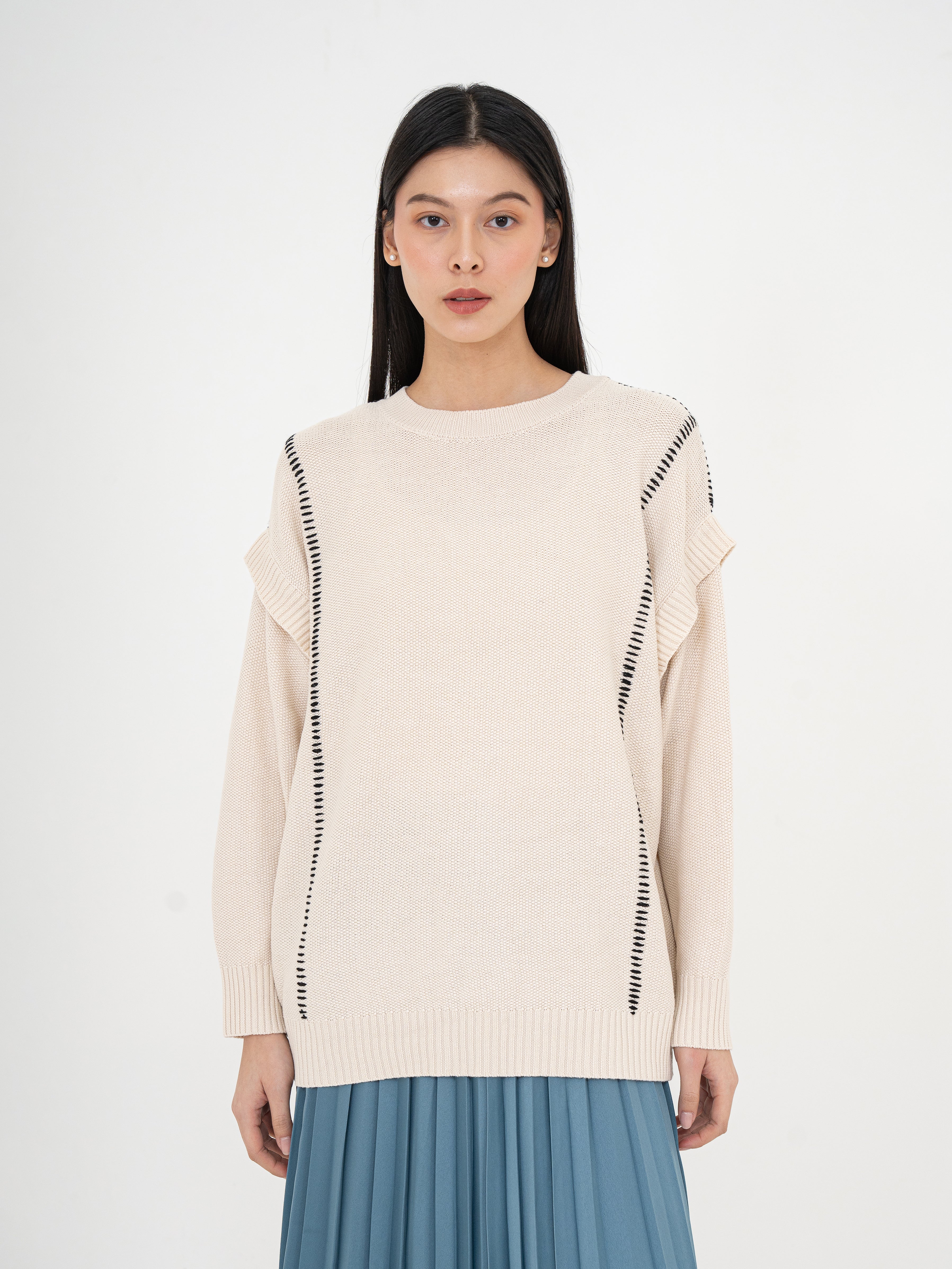 Jura Contrast Stitch Knit