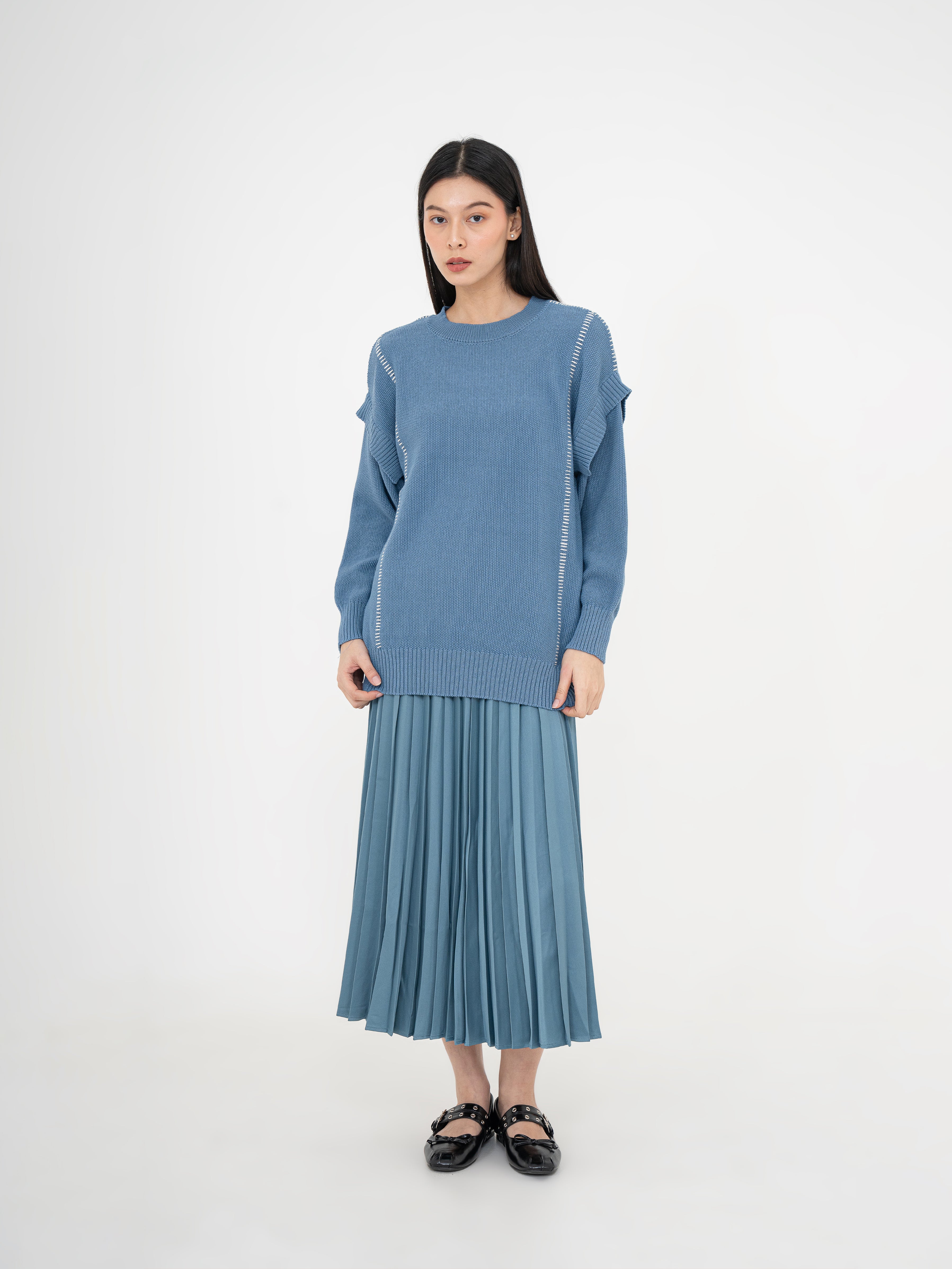 Jura Contrast Stitch Knit