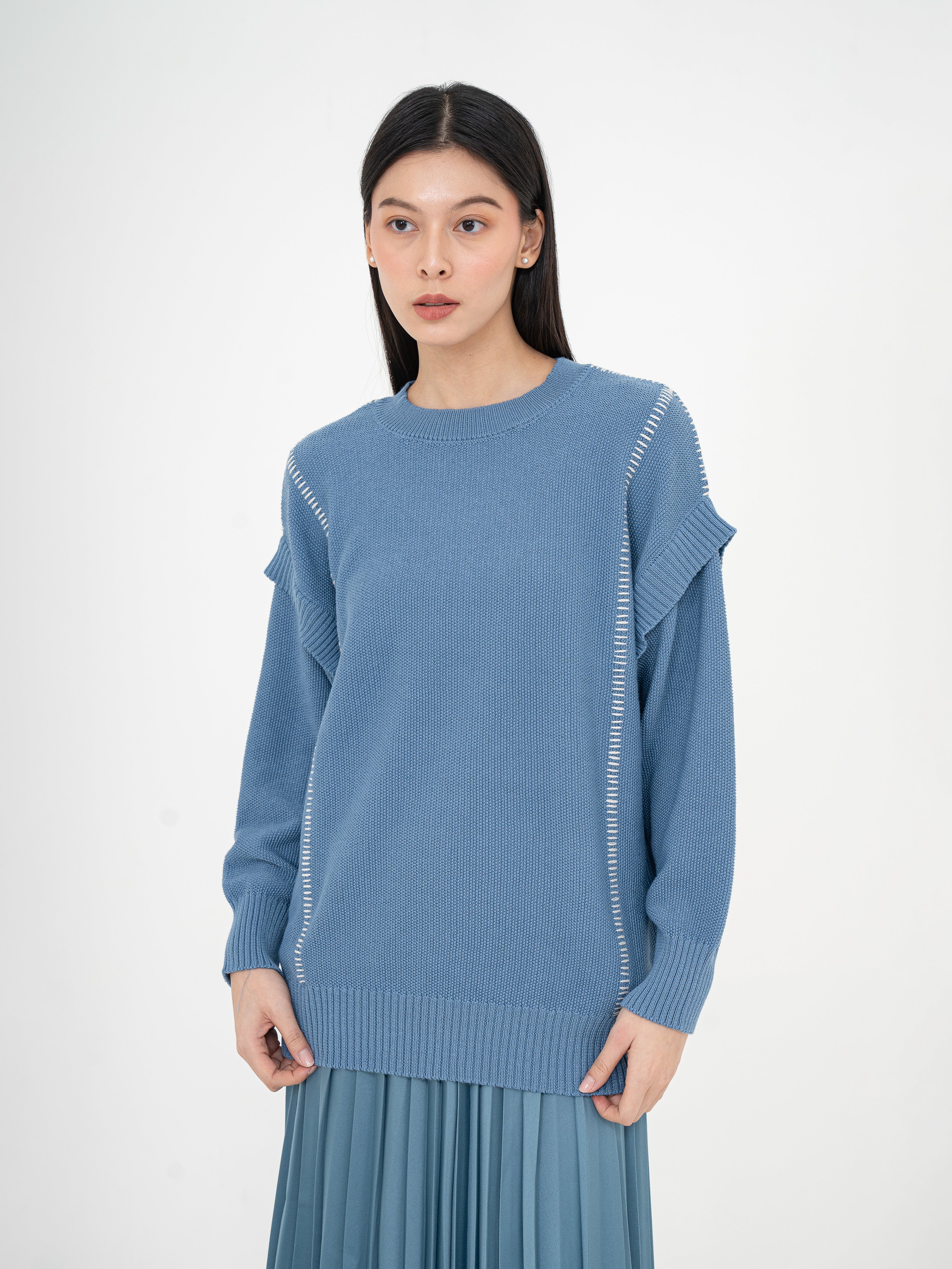 Jura Contrast Stitch Knit