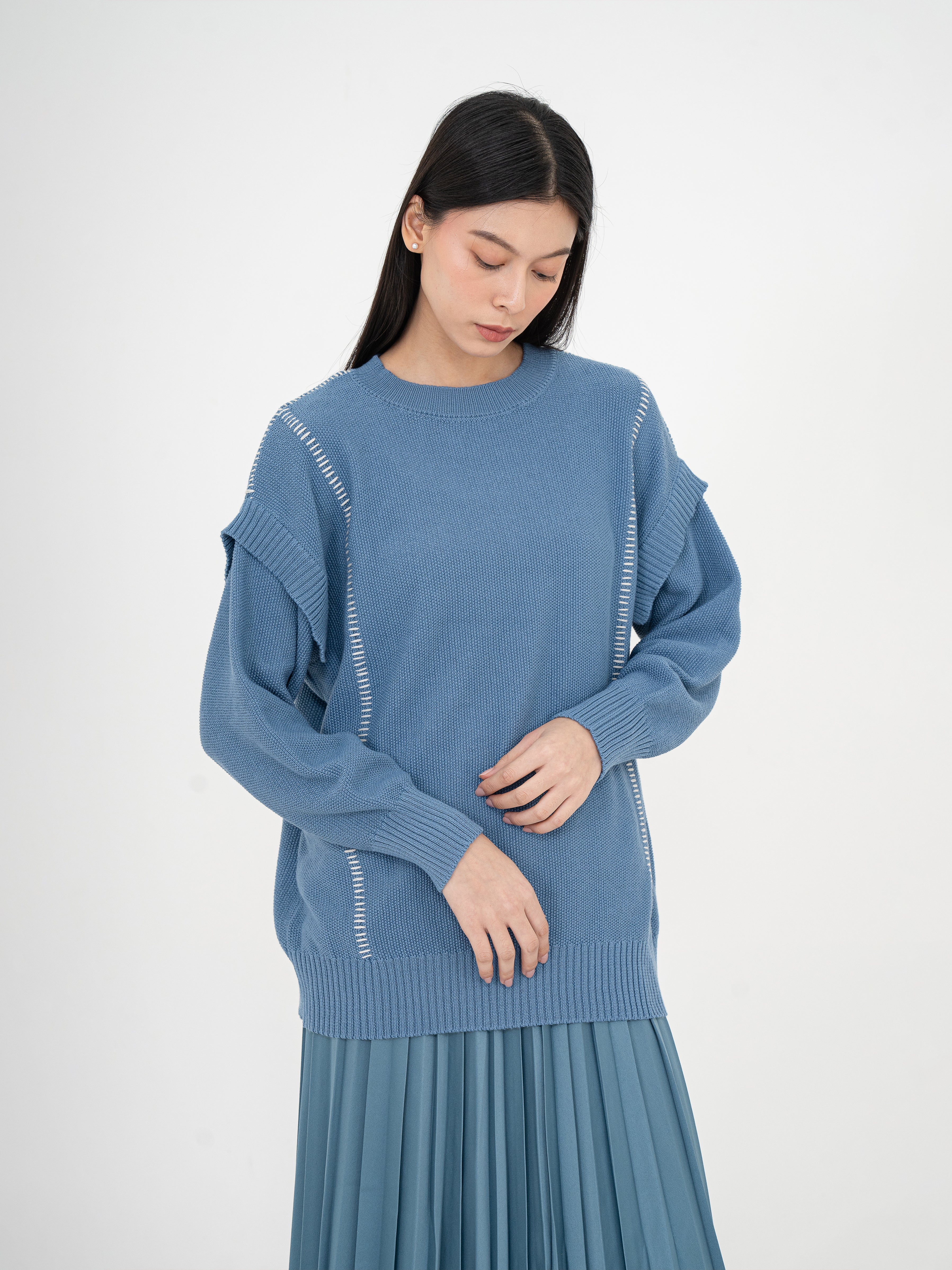 Jura Contrast Stitch Knit