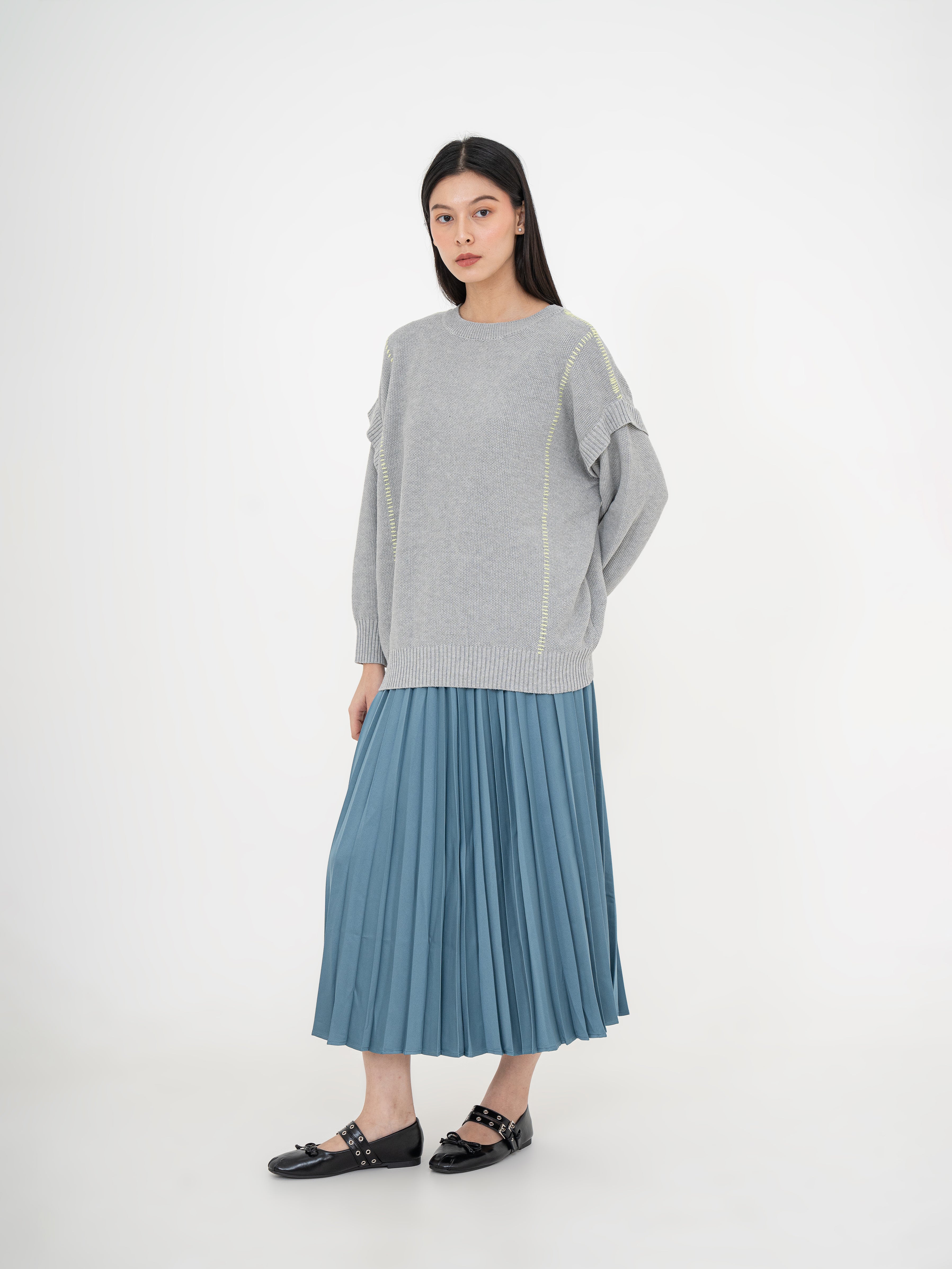 Jura Contrast Stitch Knit