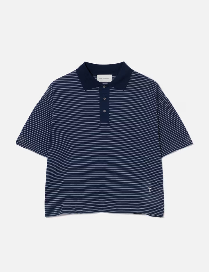 Cotton Striped Ami De Coeur Polo