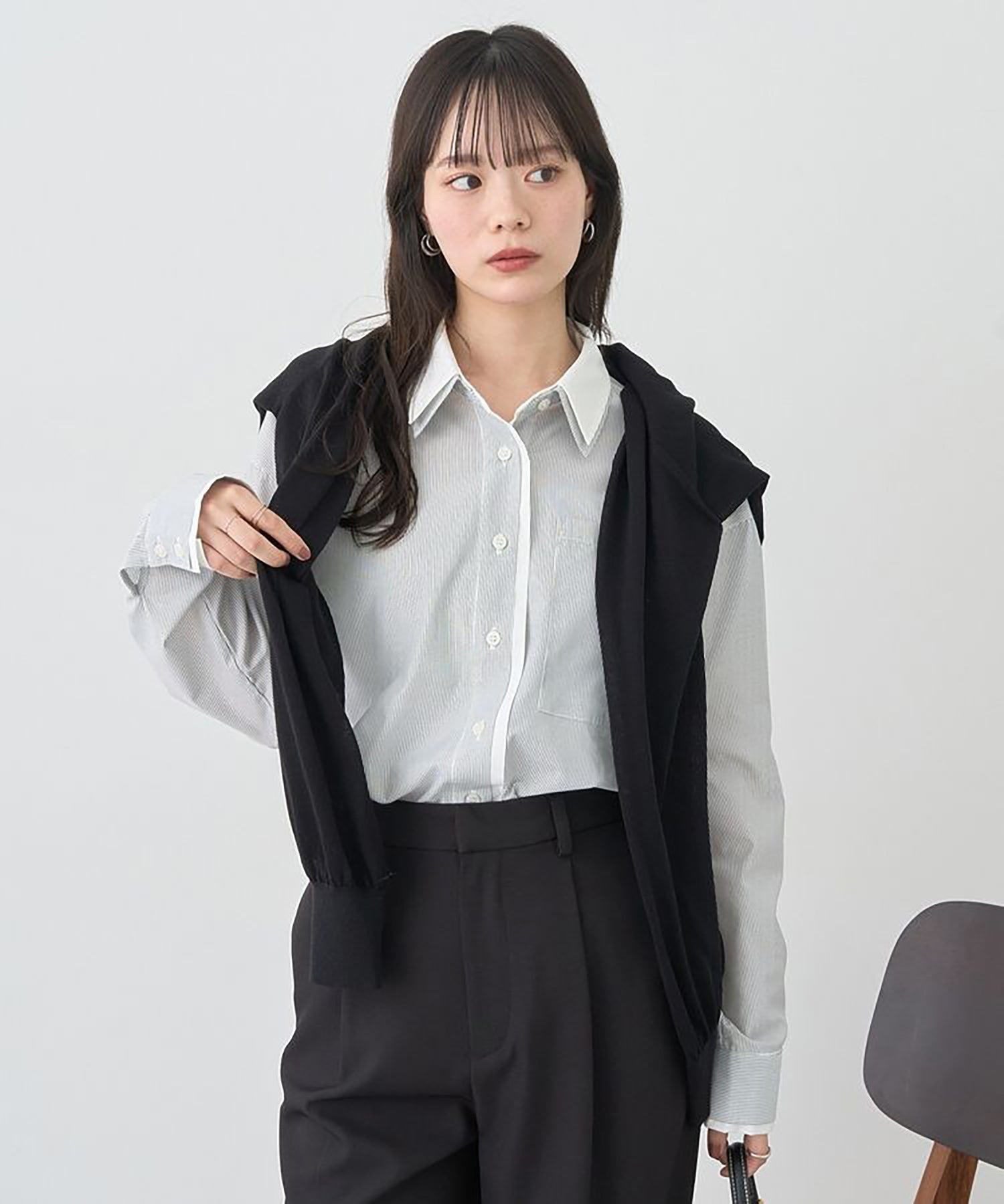 Sora Layered Striped Shirt