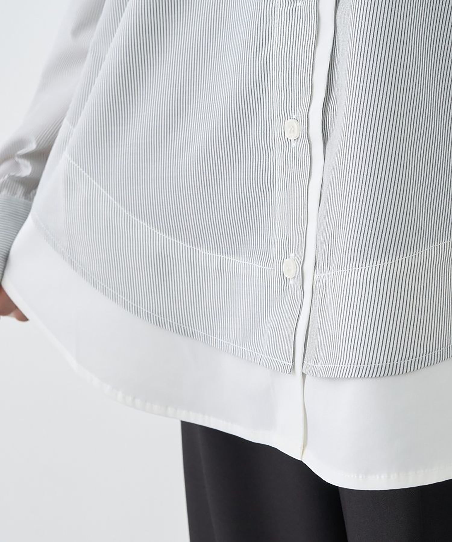 Sora Layered Striped Shirt