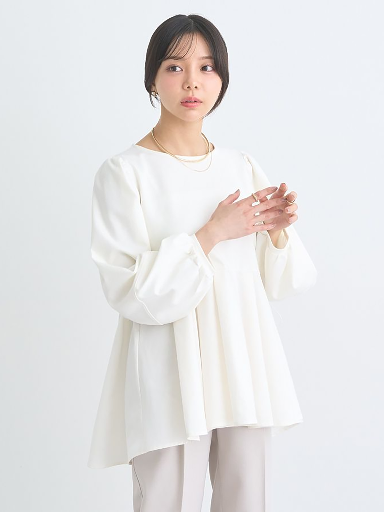 Toki Peplum Pullover Blouse