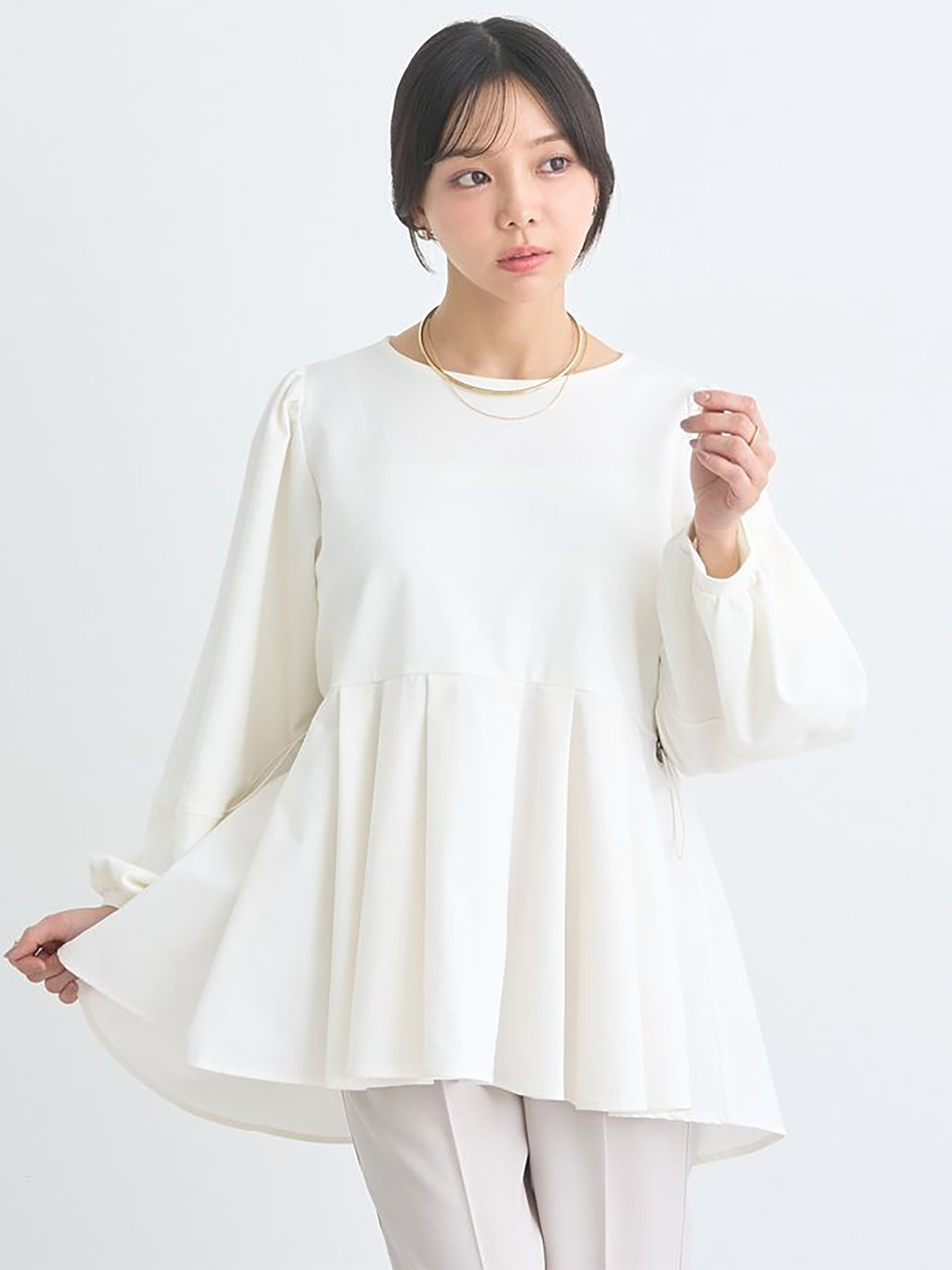 Toki Peplum Pullover Blouse