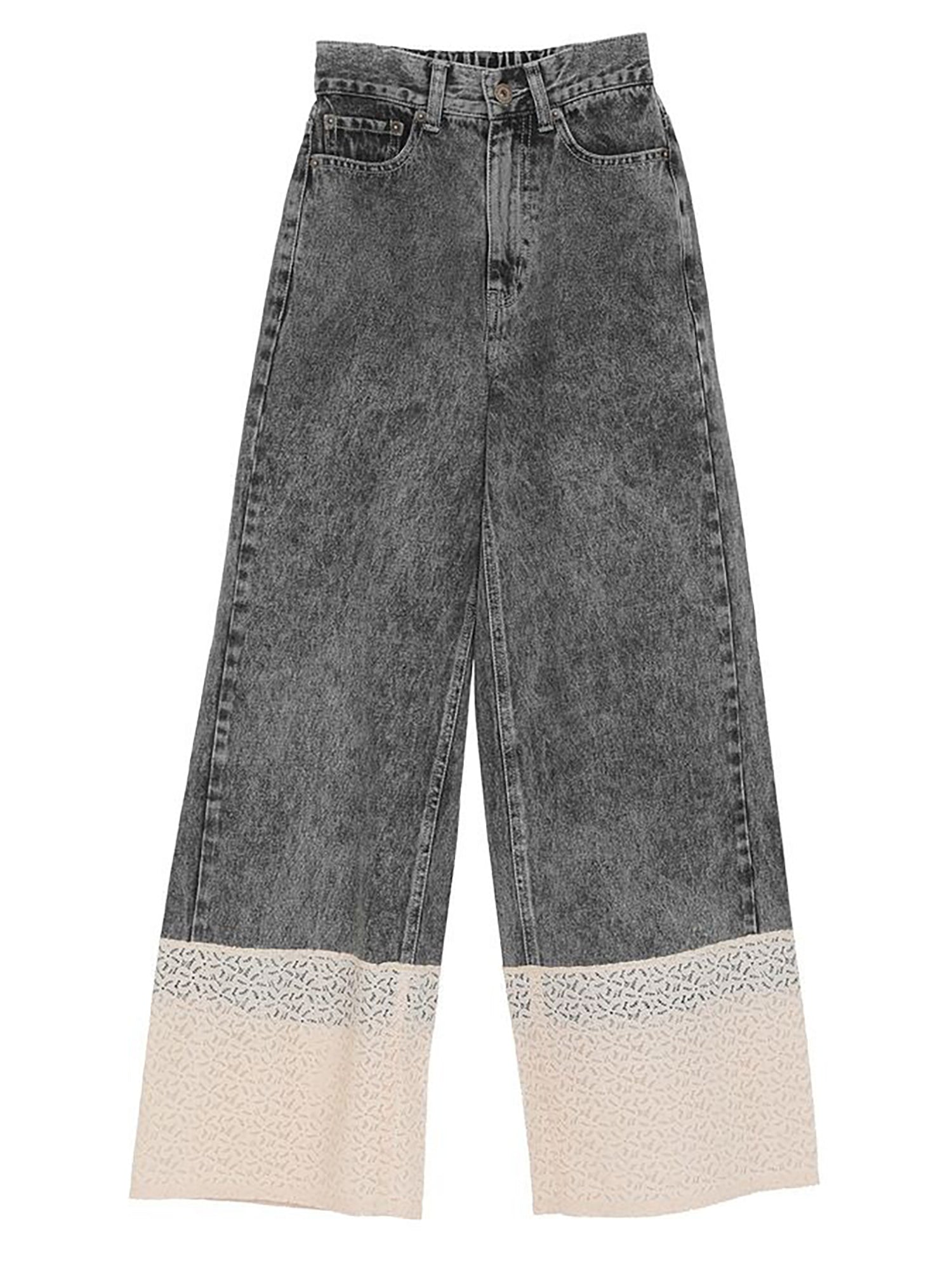 Resu Denim Pants With Lace