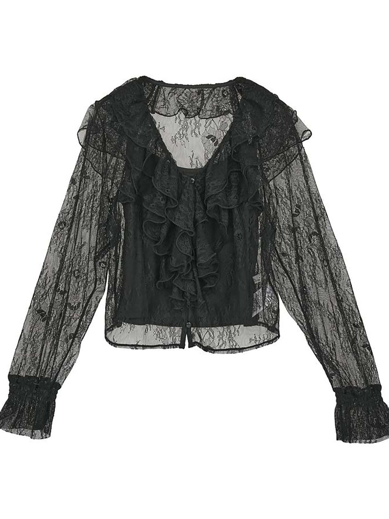 Emiyo SET Ruffled Lace Blouse