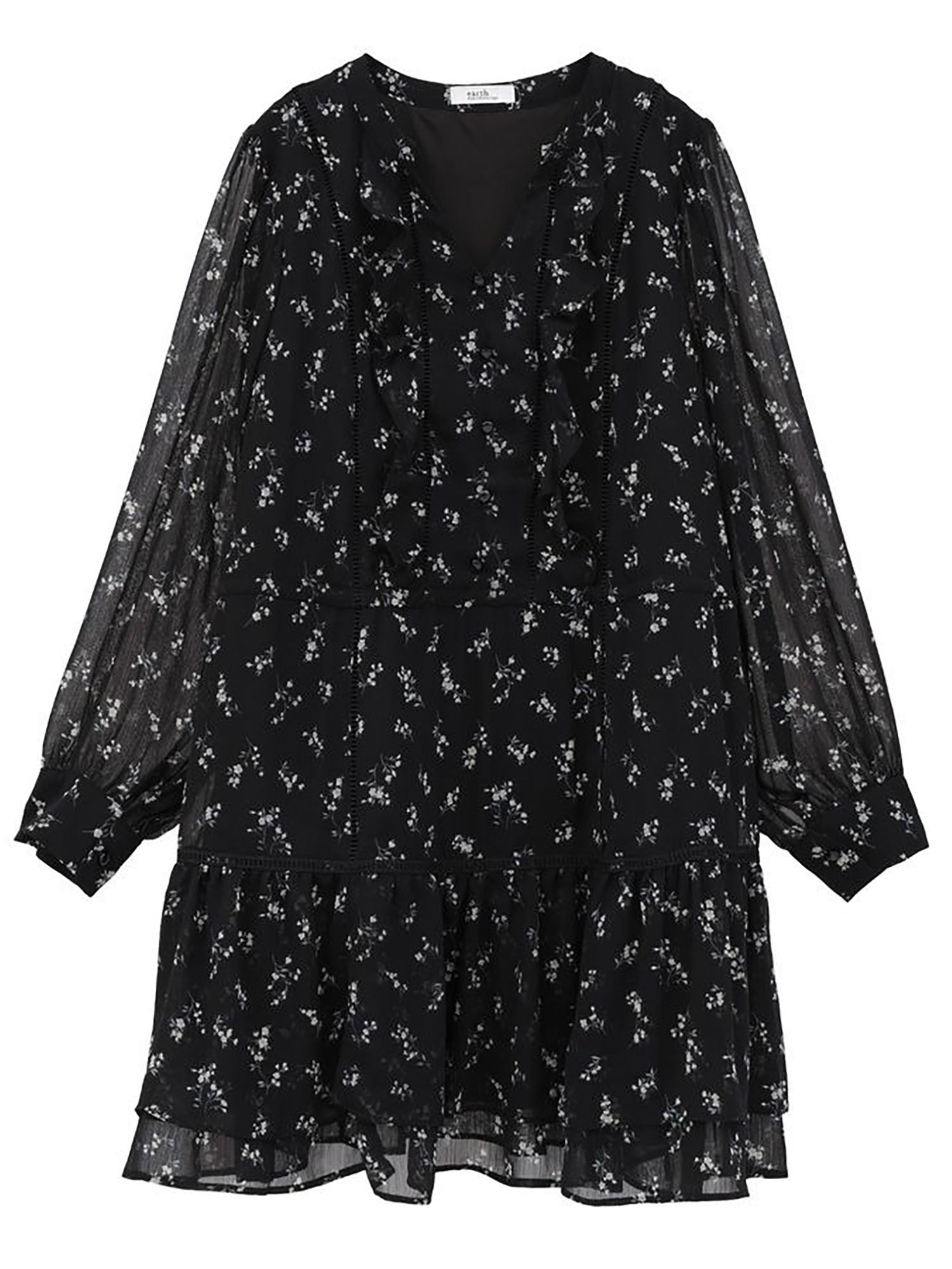 Asuka Flower Willow Tiered Mini Dress