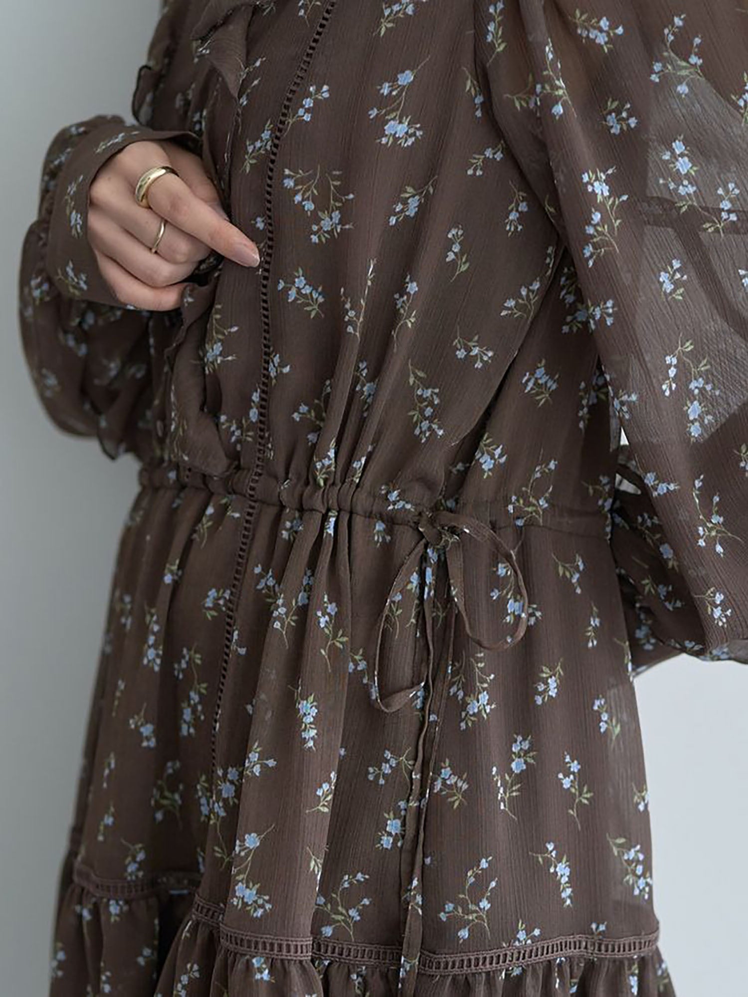Asuka Flower Willow Tiered Mini Dress