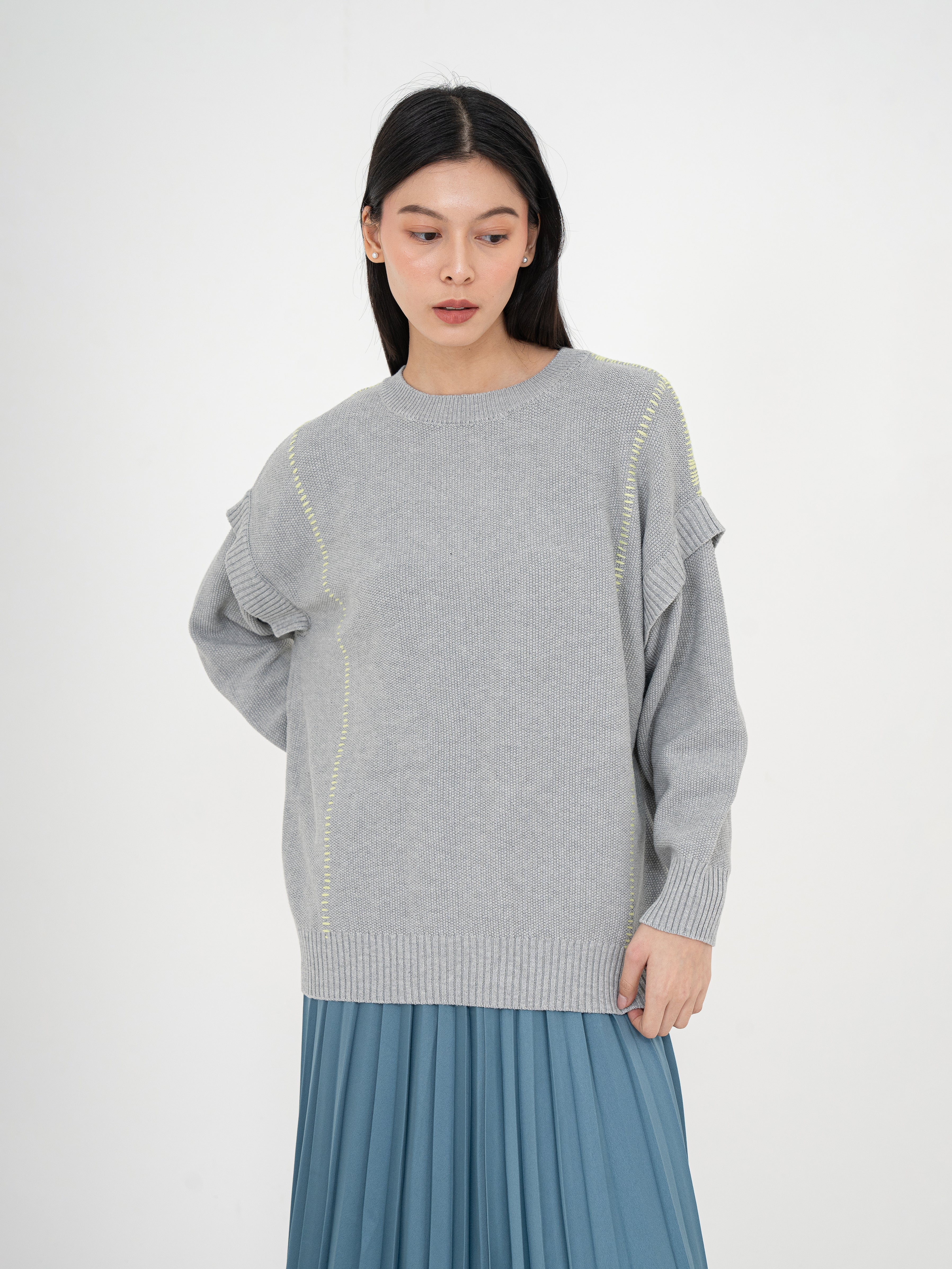 Jura Contrast Stitch Knit