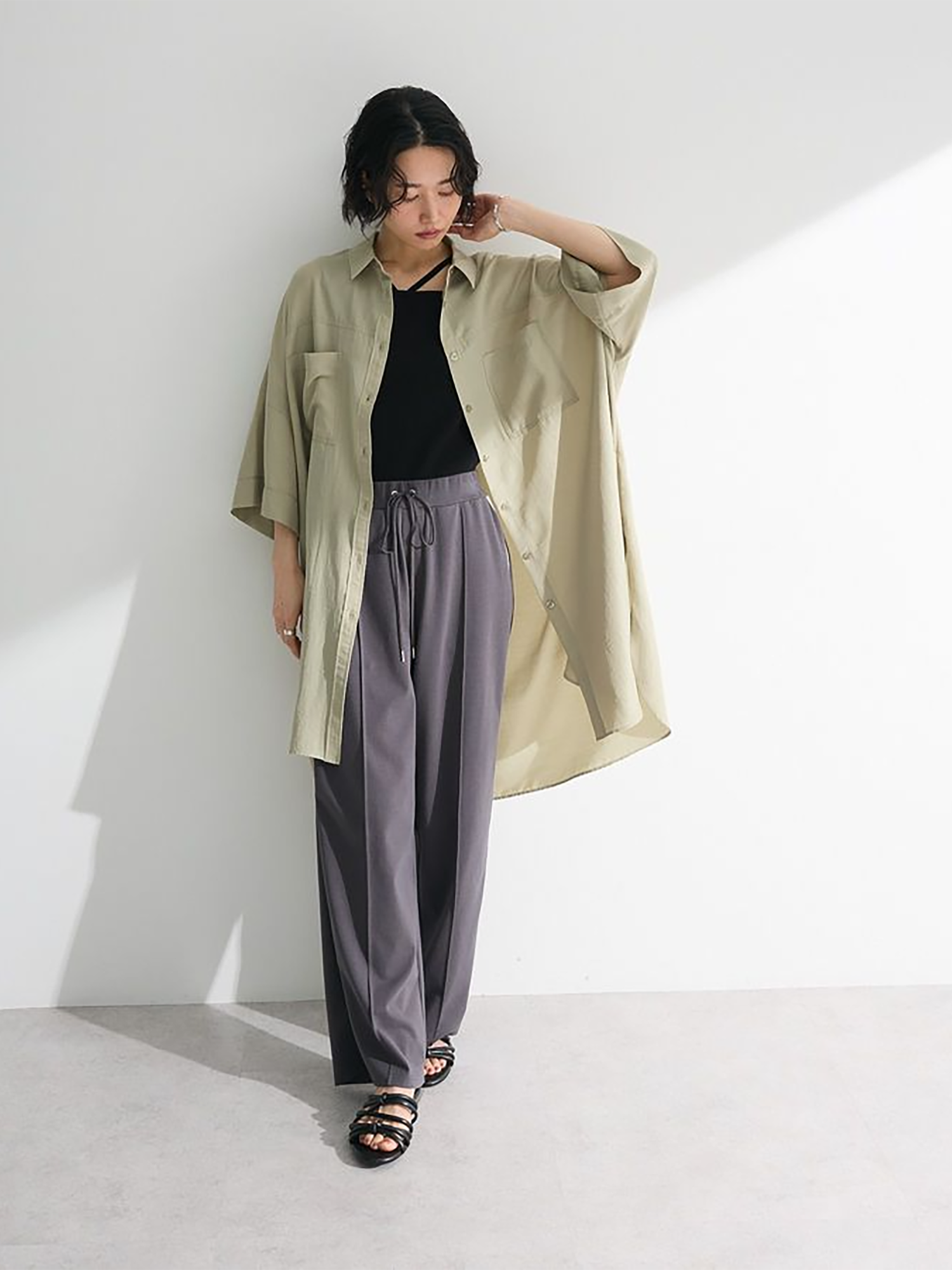 Kasumisou Midi Shirt Dress