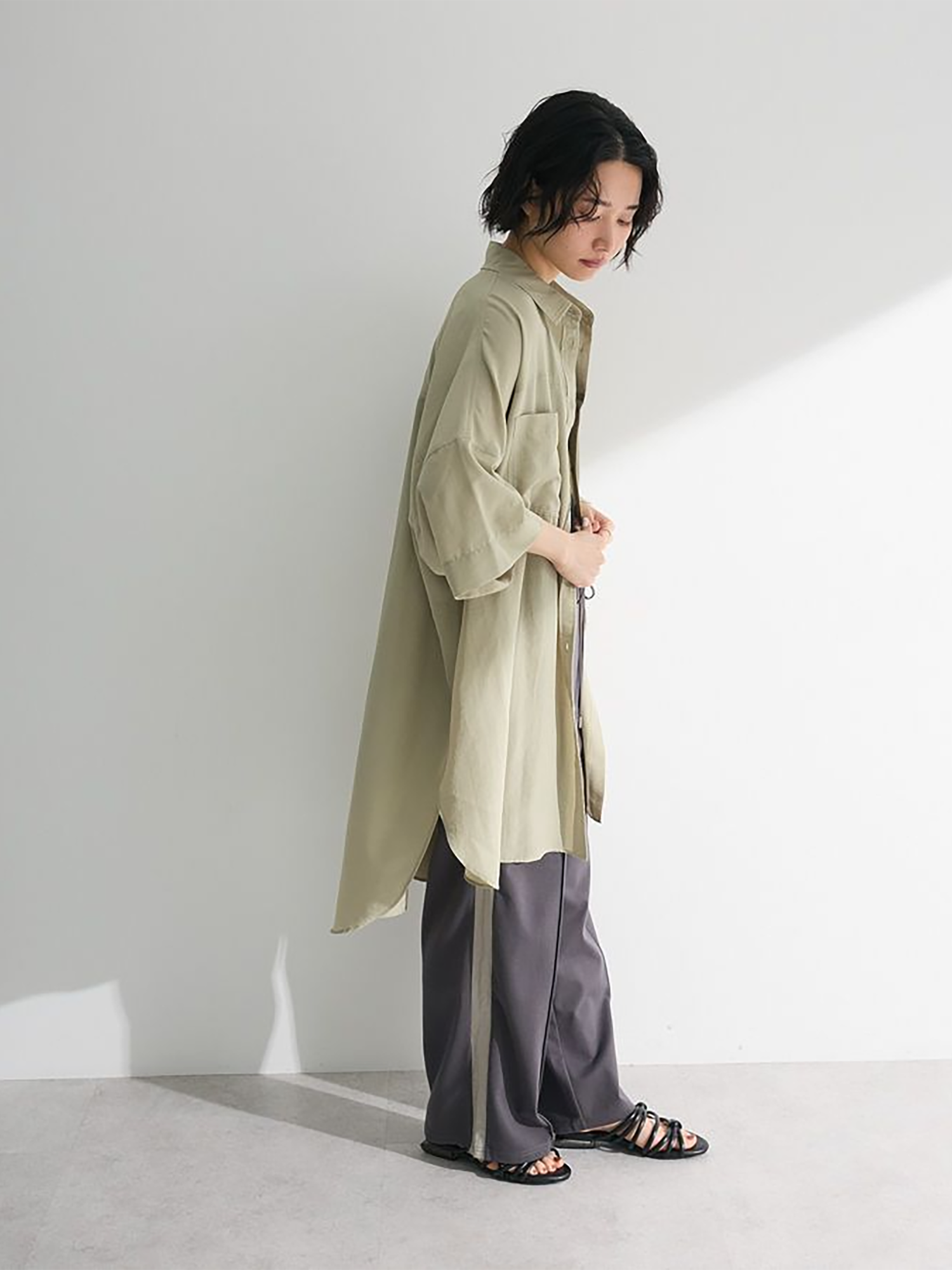Kasumisou Midi Shirt Dress
