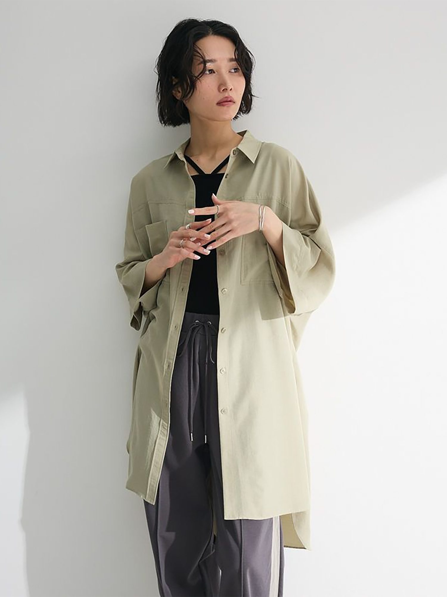 Kasumisou Midi Shirt Dress