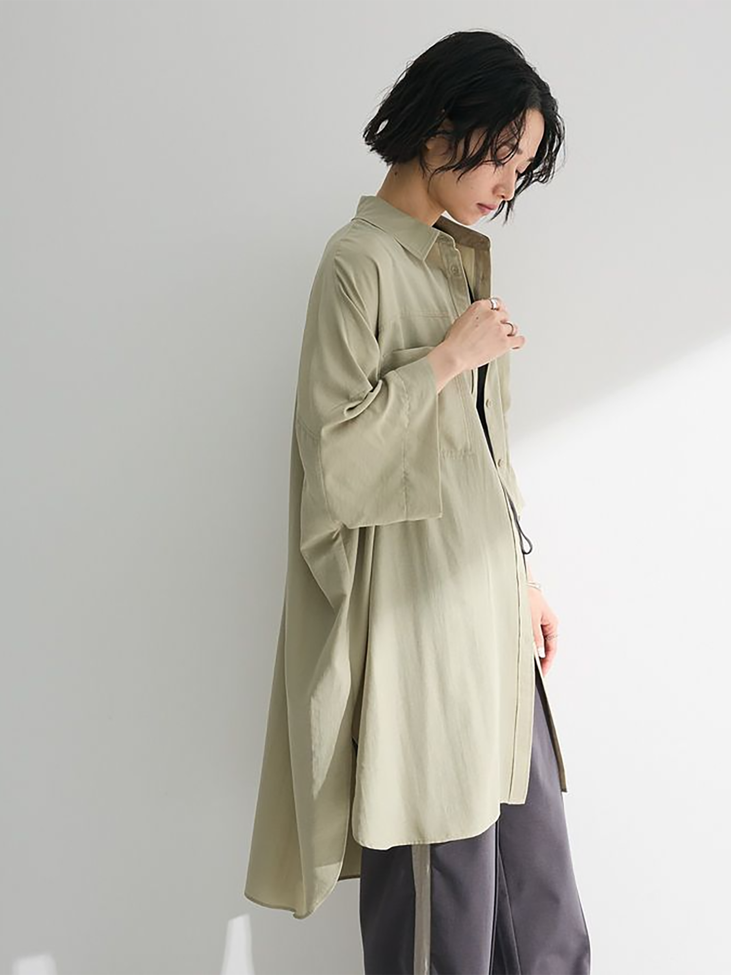 Kasumisou Midi Shirt Dress