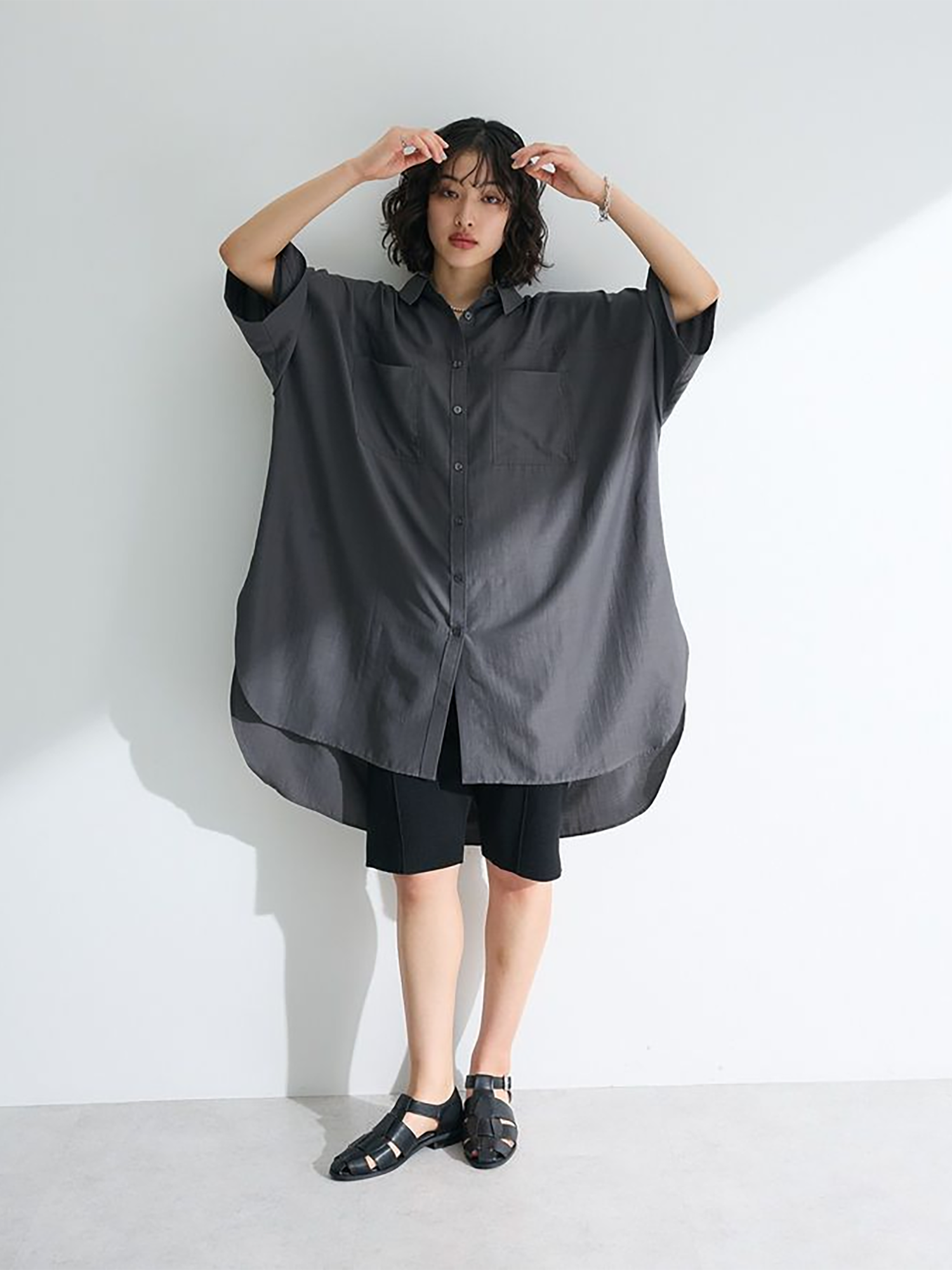 Kasumisou Midi Shirt Dress