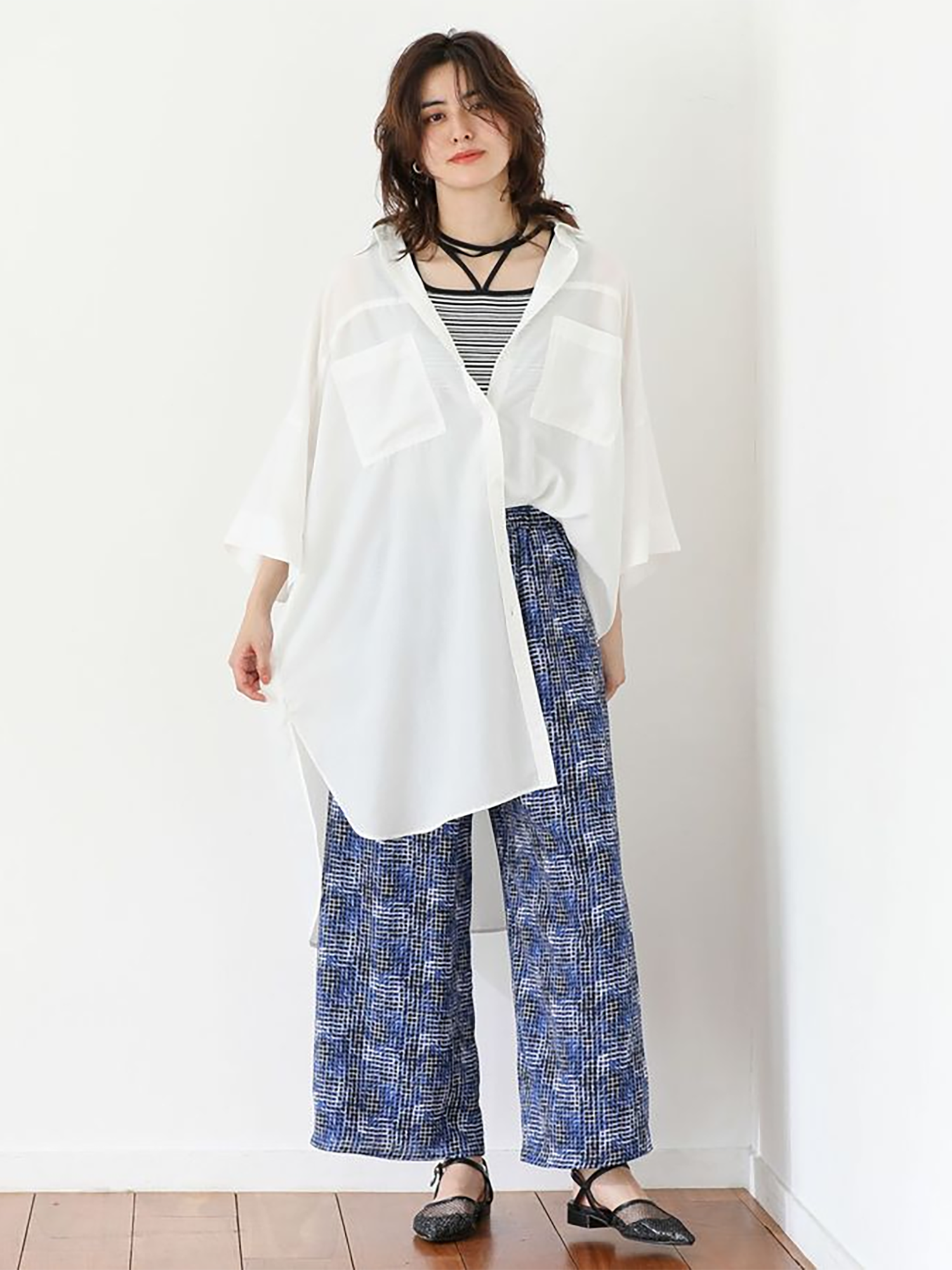 Kasumisou Midi Shirt Dress