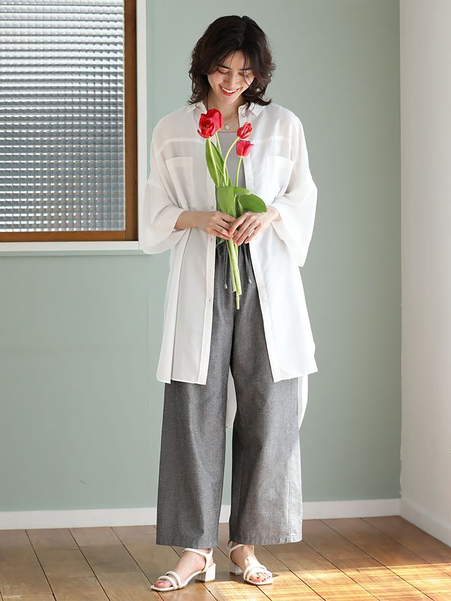 Kasumisou Midi Shirt Dress