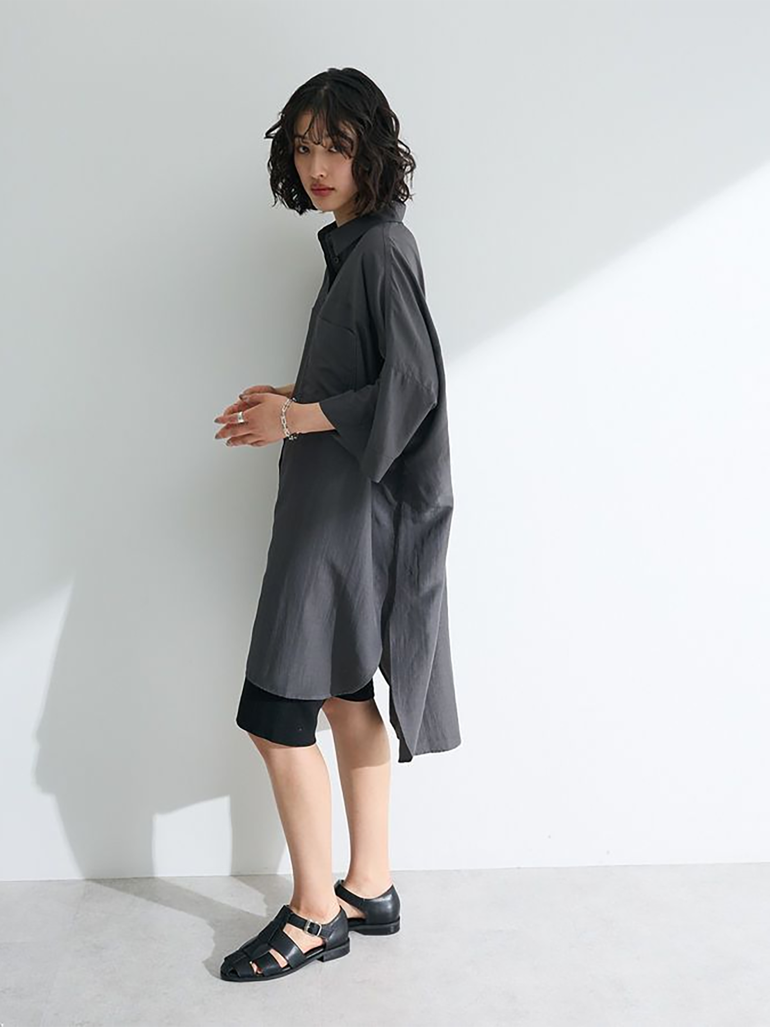 Kasumisou Midi Shirt Dress