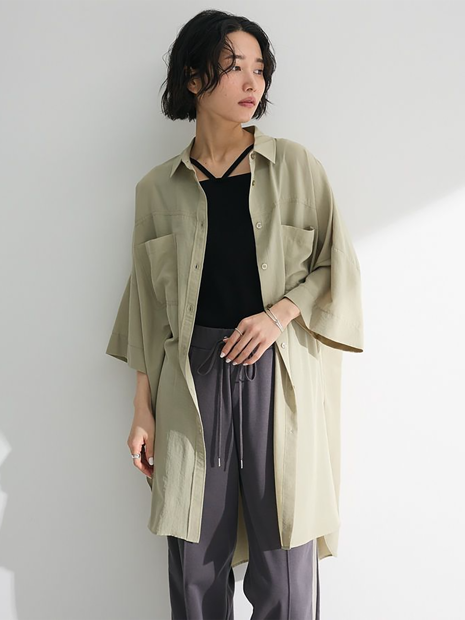 Kasumisou Midi Shirt Dress
