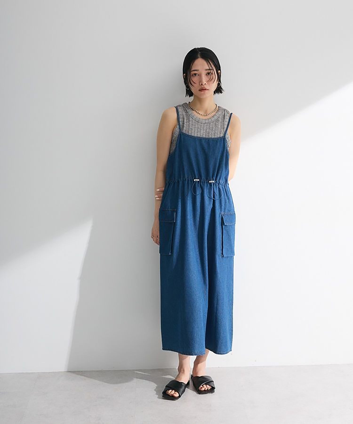 Hanataba Denim Camisole Dress