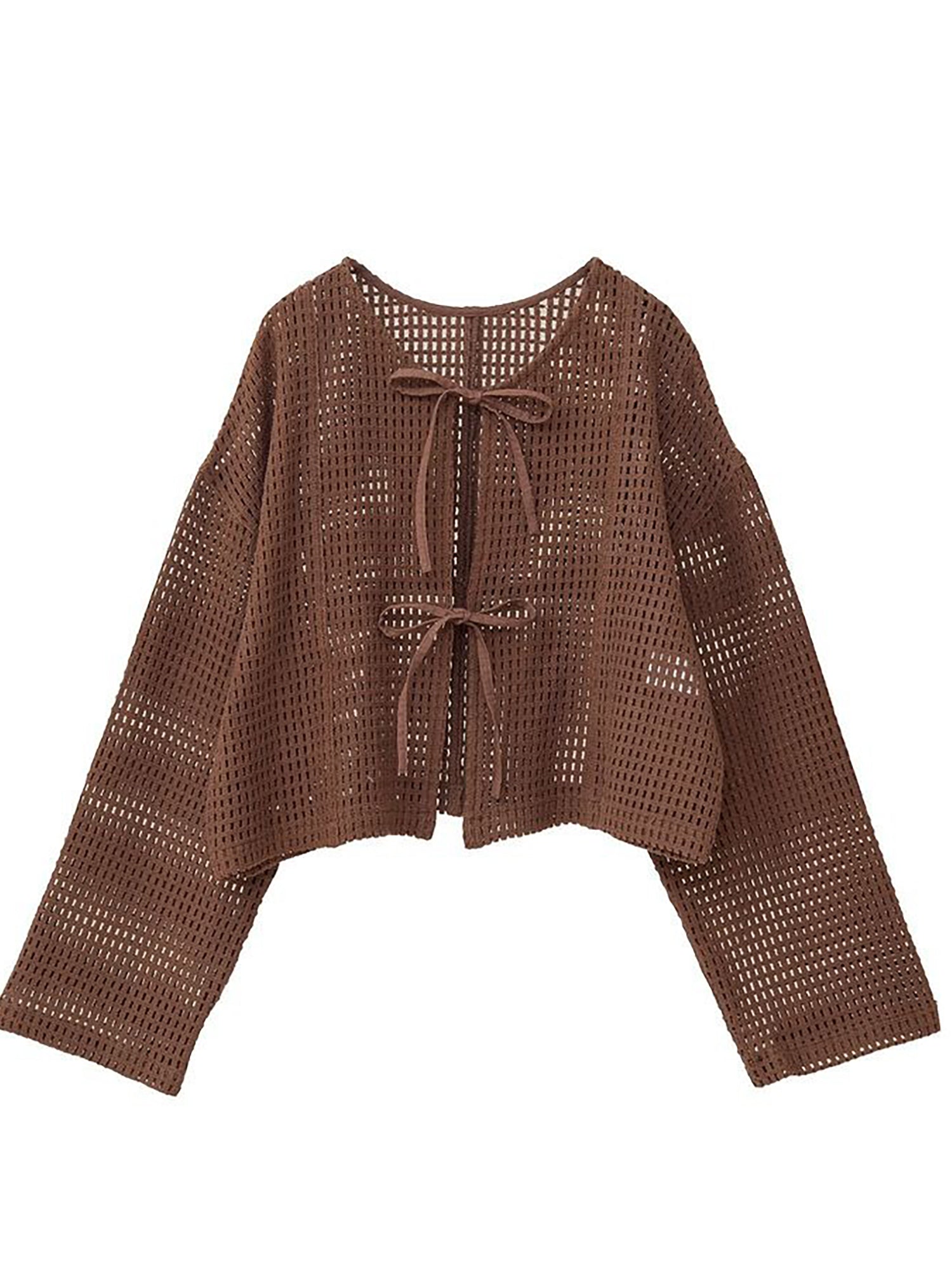 Fumika Cropped Mesh Cardigan