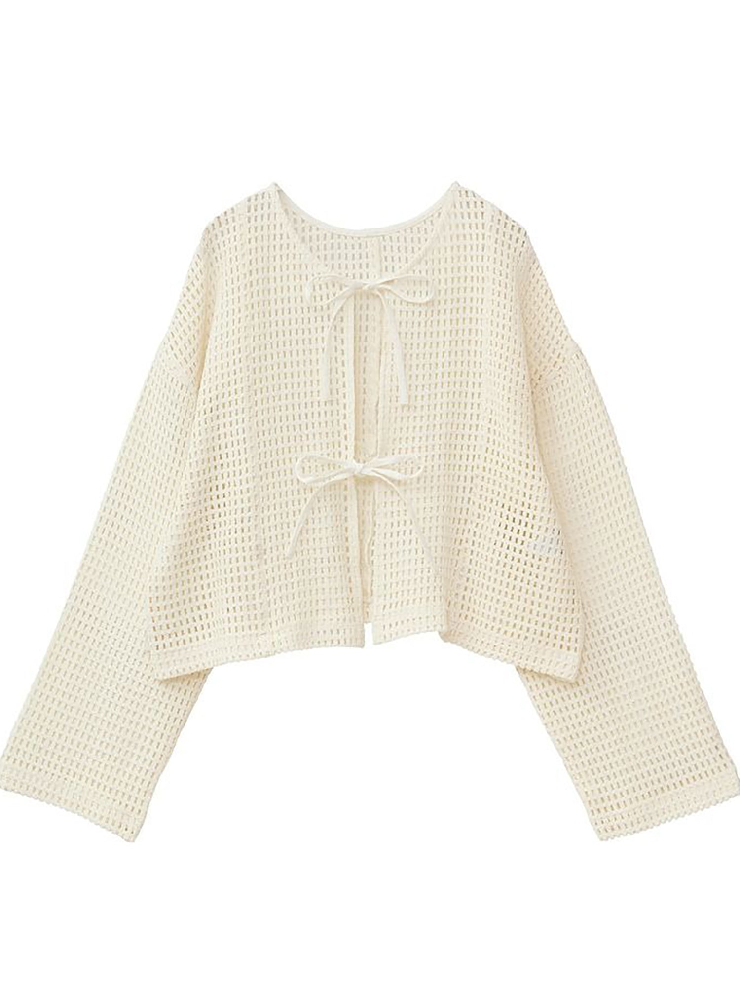 Fumika Cropped Mesh Cardigan