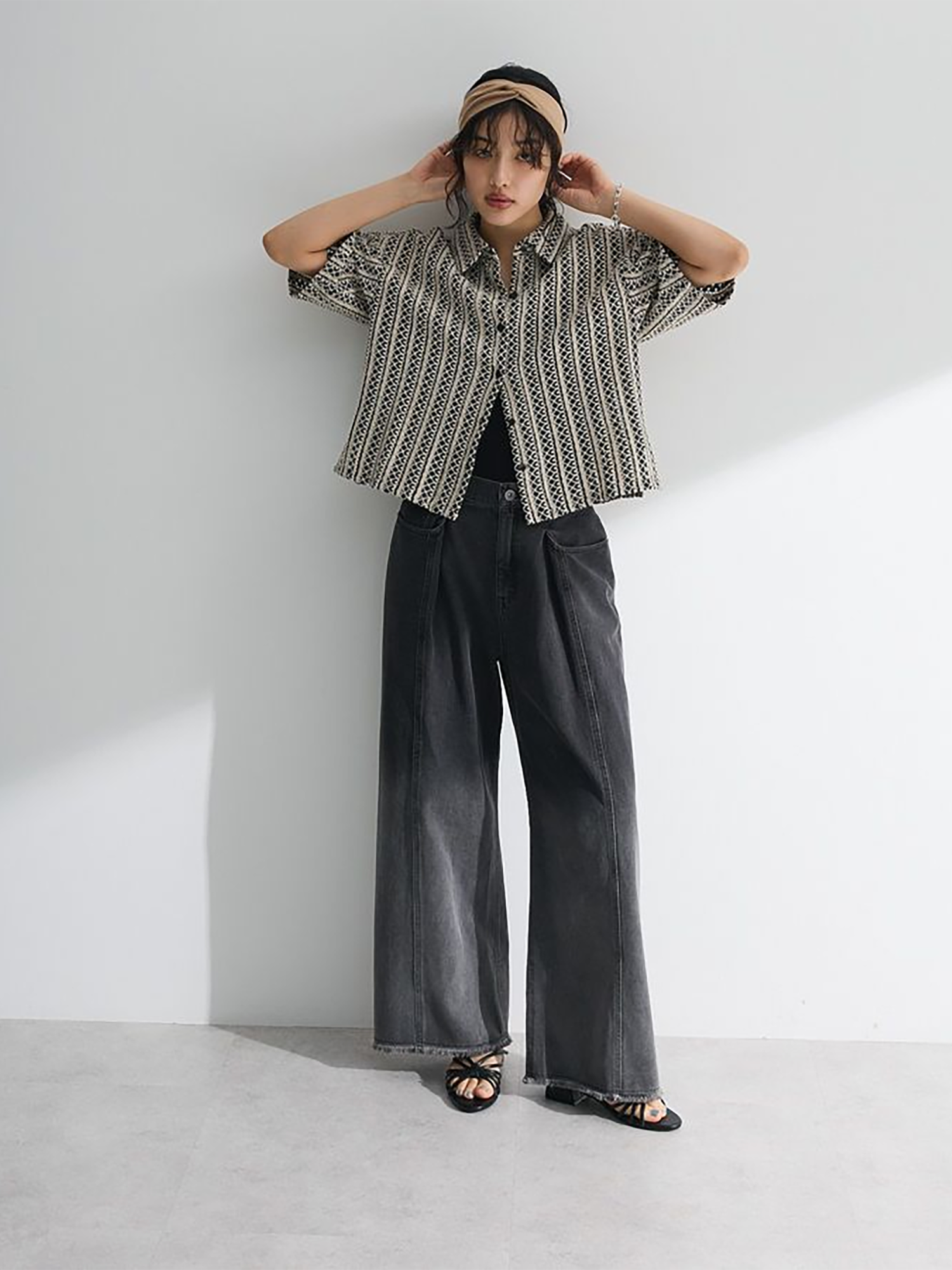 Hasu Collared Lace Shirt