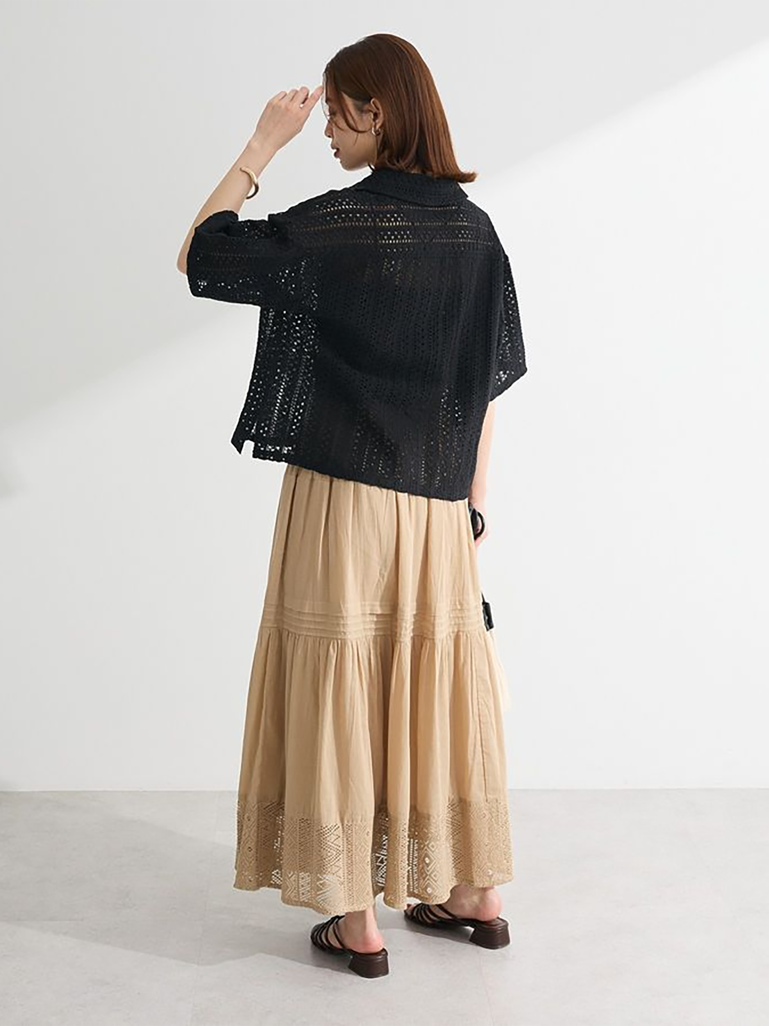 Hasu Collared Lace Shirt