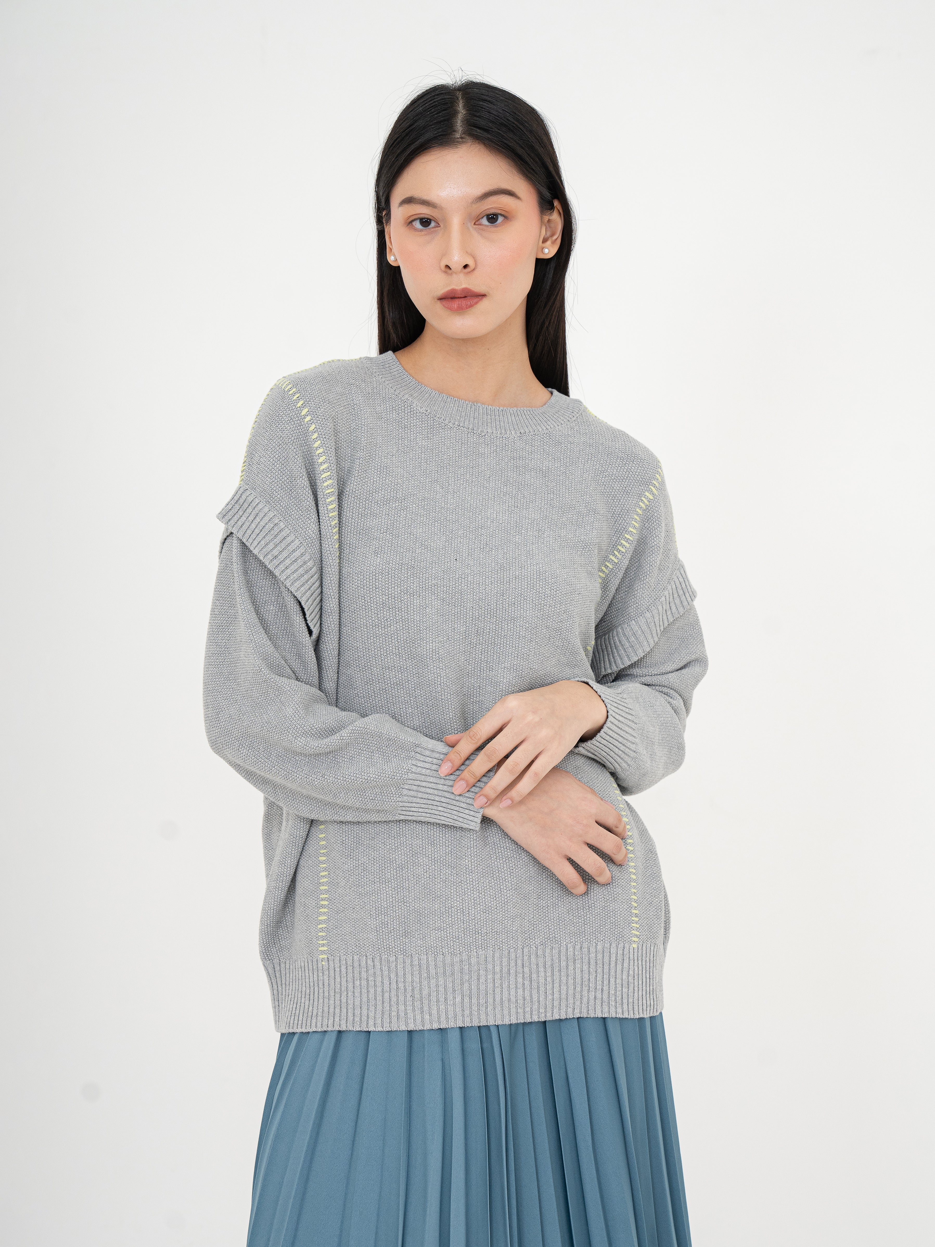Jura Contrast Stitch Knit