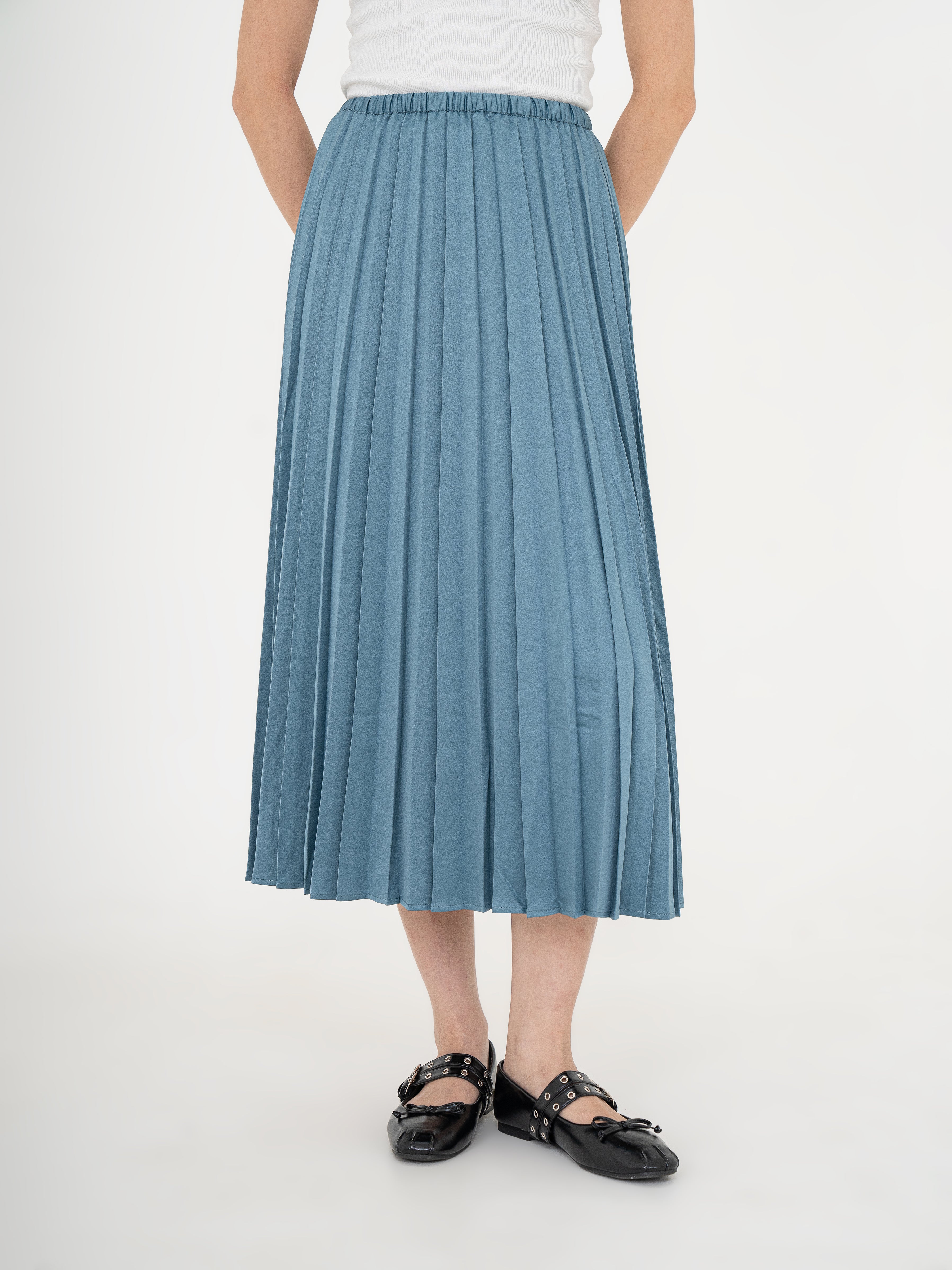 Masumi Satin Pleated Skirt