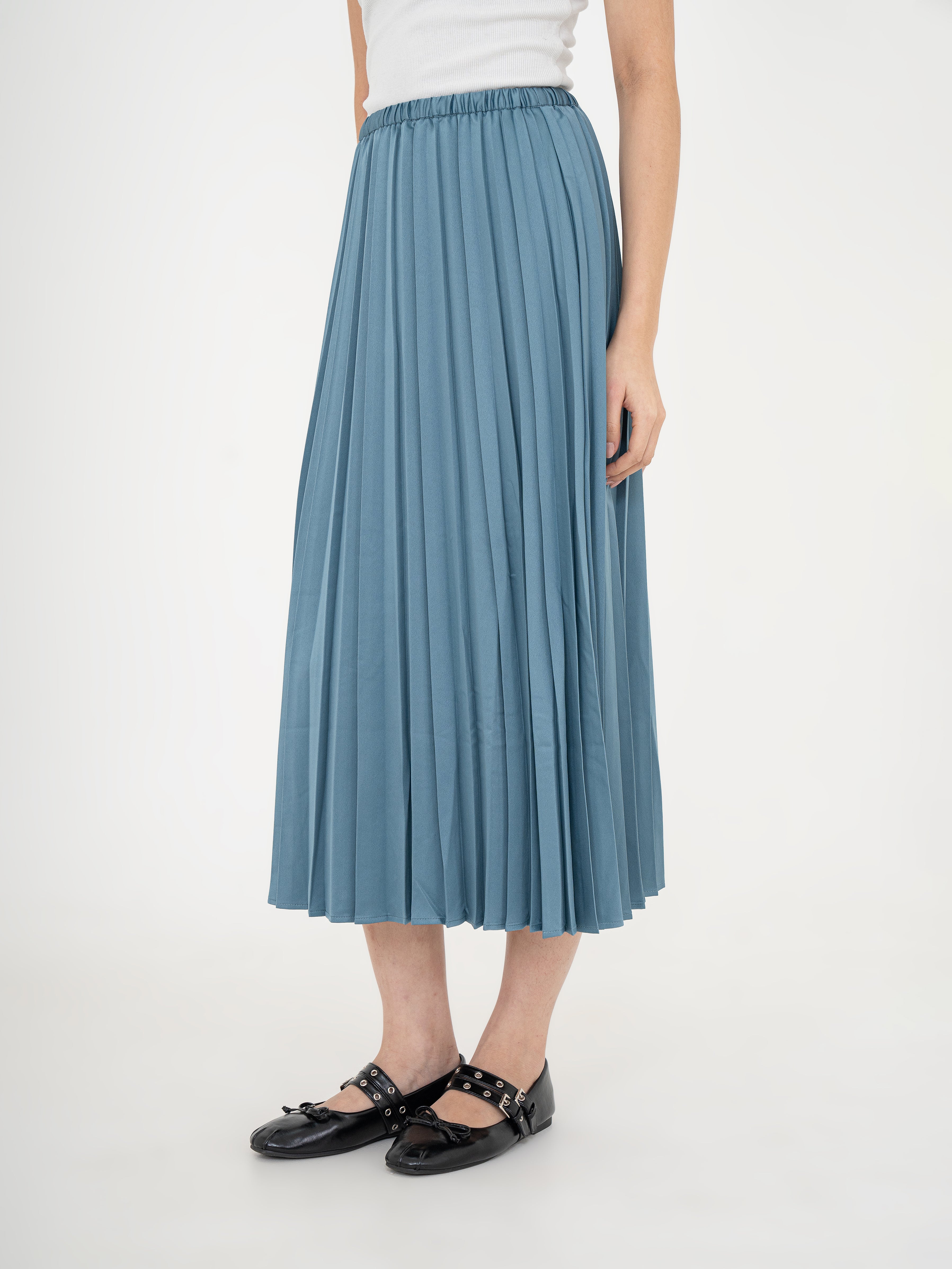 Masumi Satin Pleated Skirt