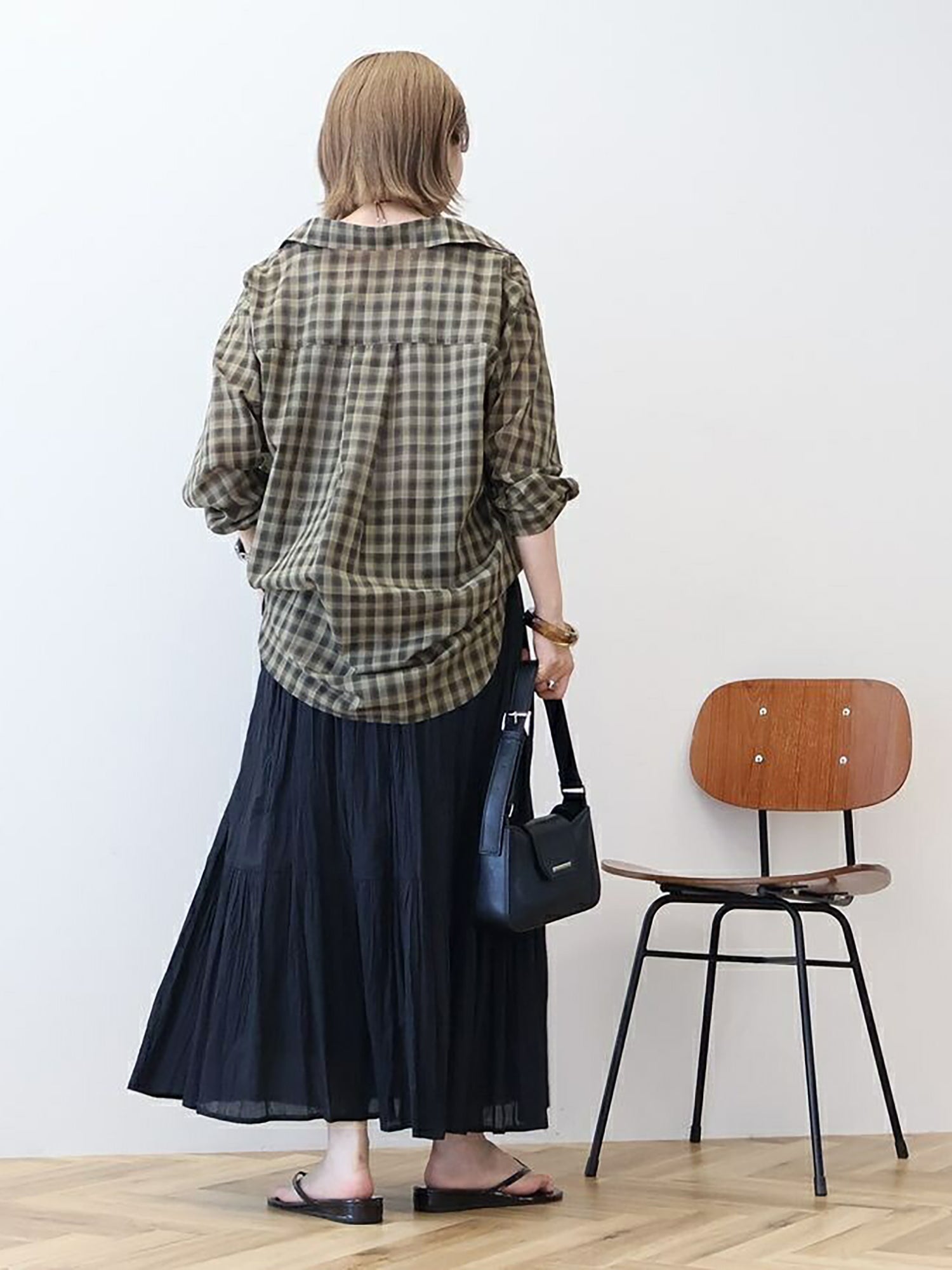 Yanagi Crinkle Tiered Skirt