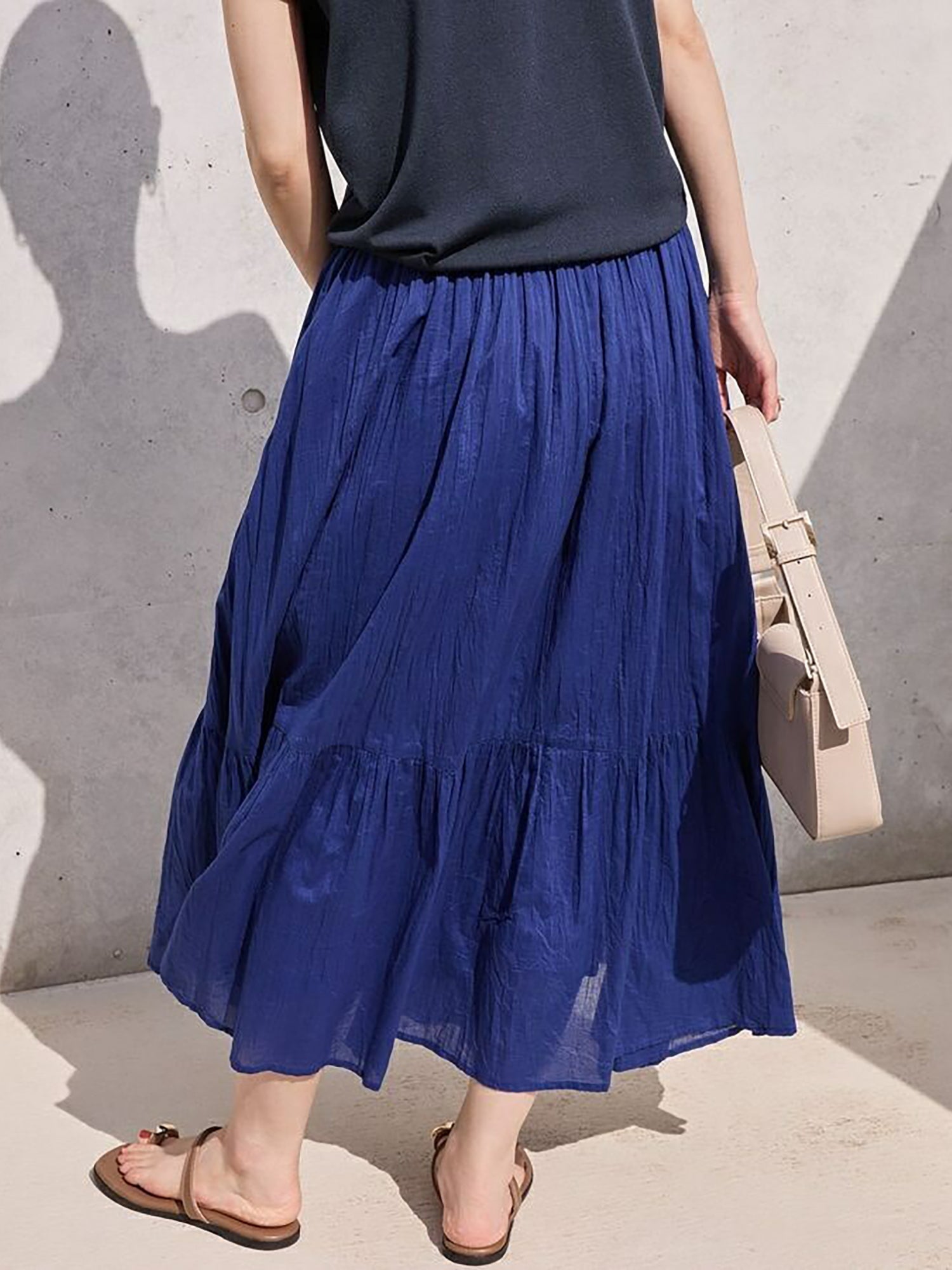 Yanagi Crinkle Tiered Skirt