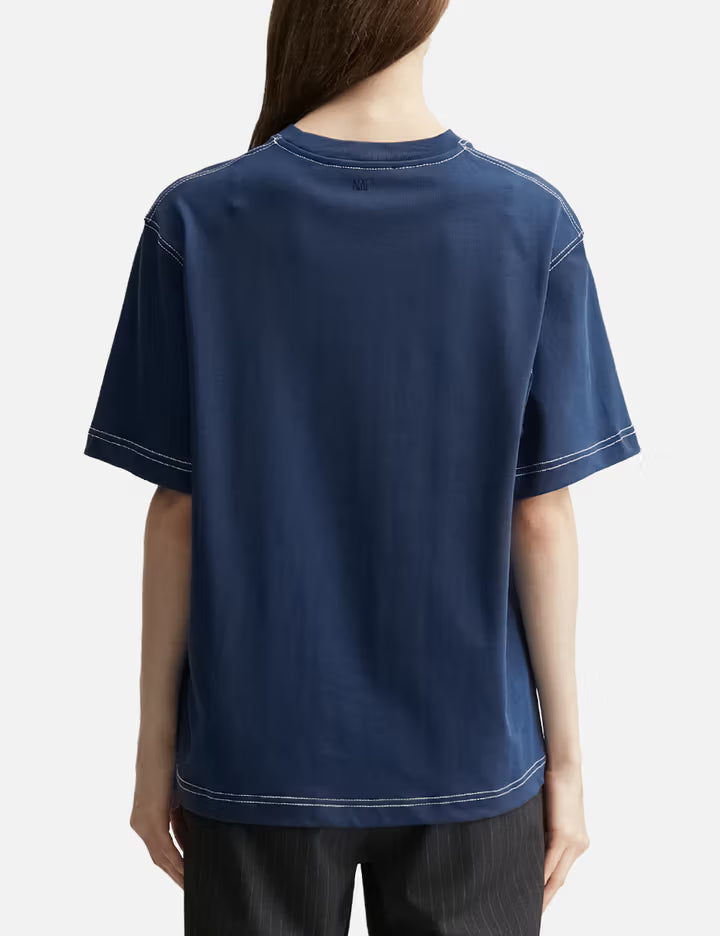 Cotton Topstitching Ami De Coeur T-Shirt