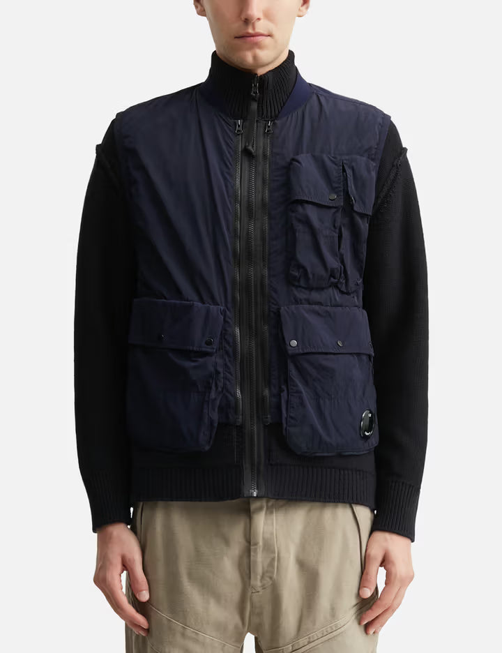 Cotton Mixed Zipped Cardigan