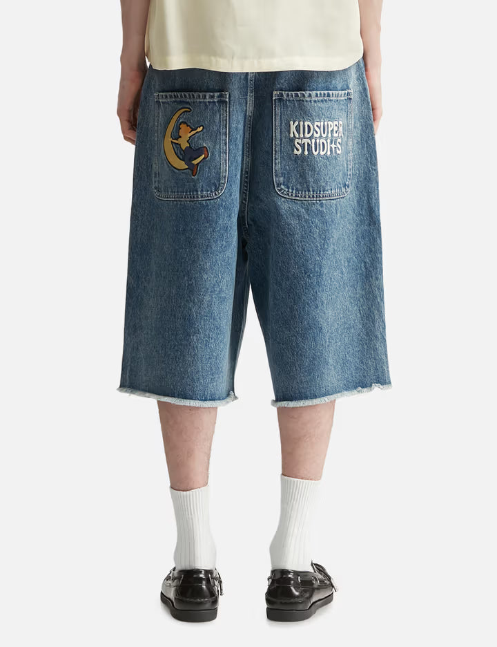 Patches Denim Long Short