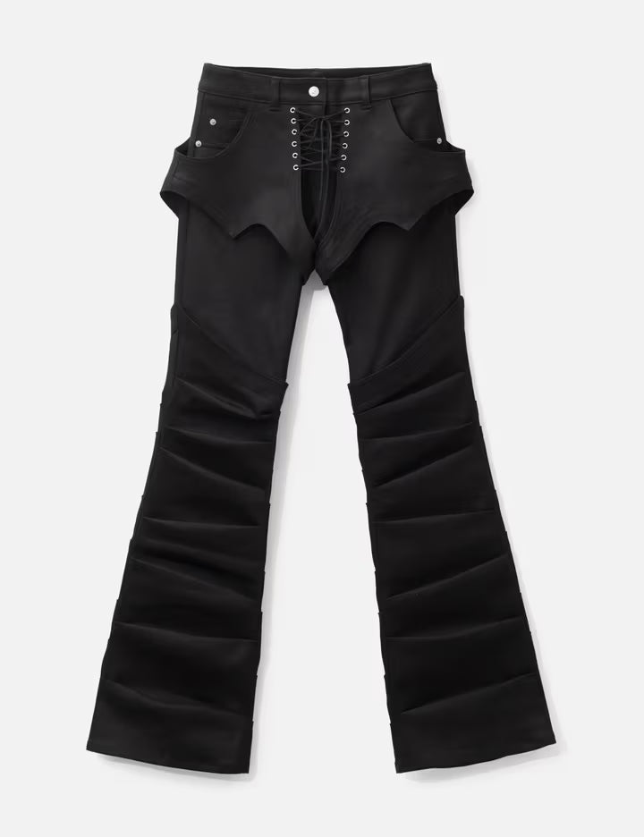 Lace Up Side Tuck Pants