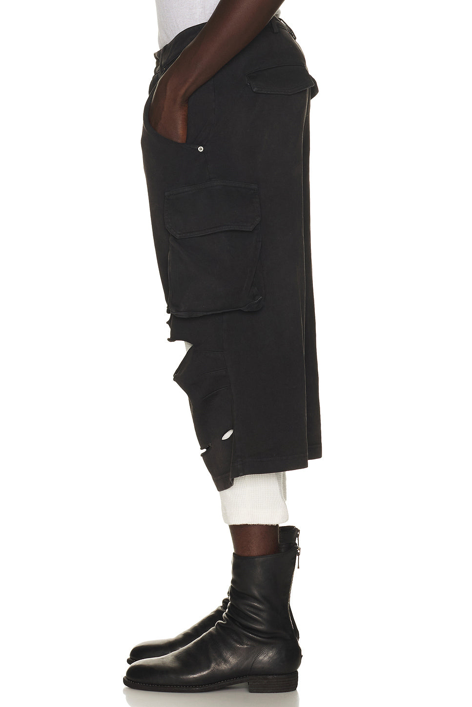 Ripped Bermuda Shorts