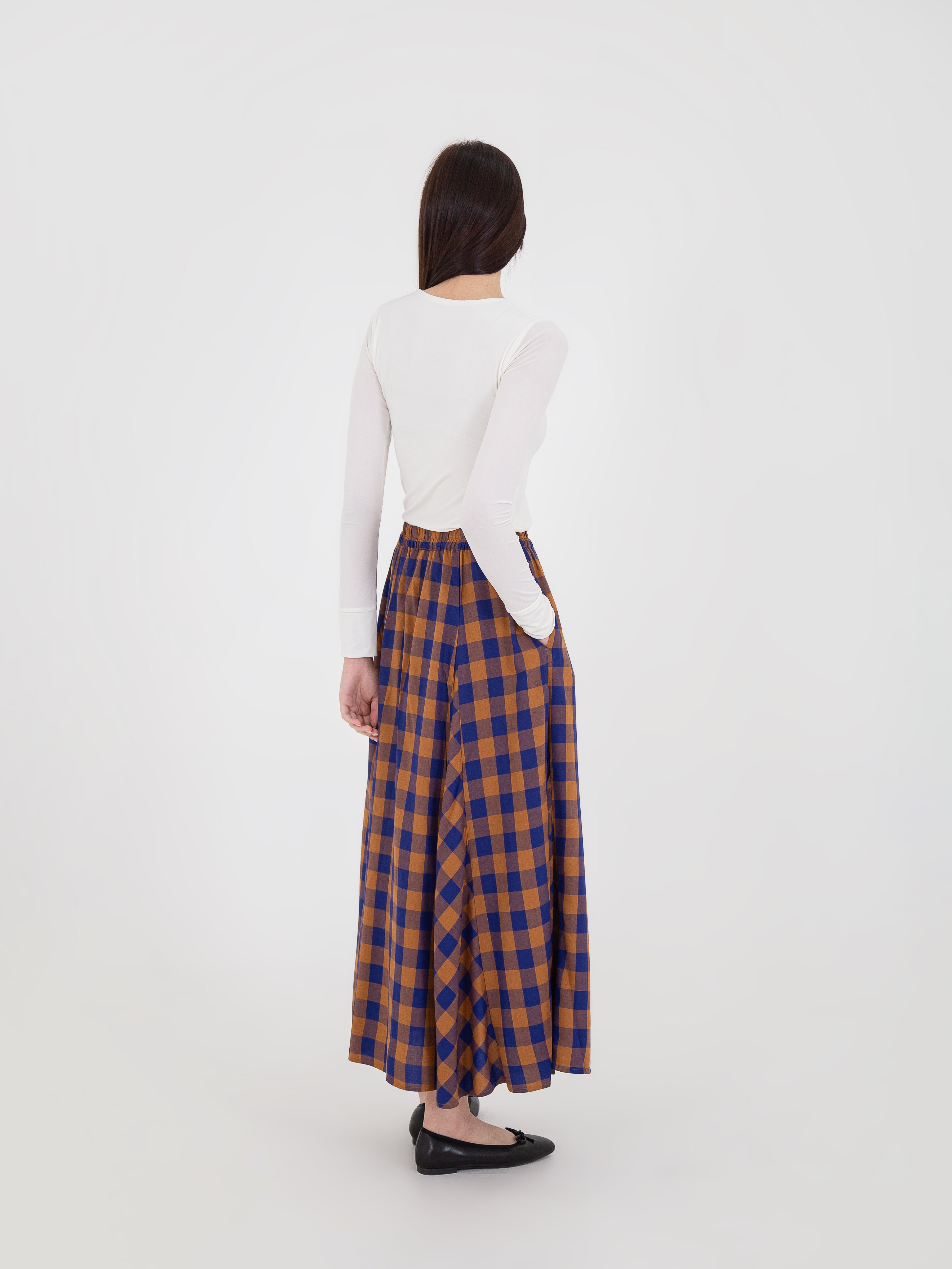 Hori Gathered Flare Skirt