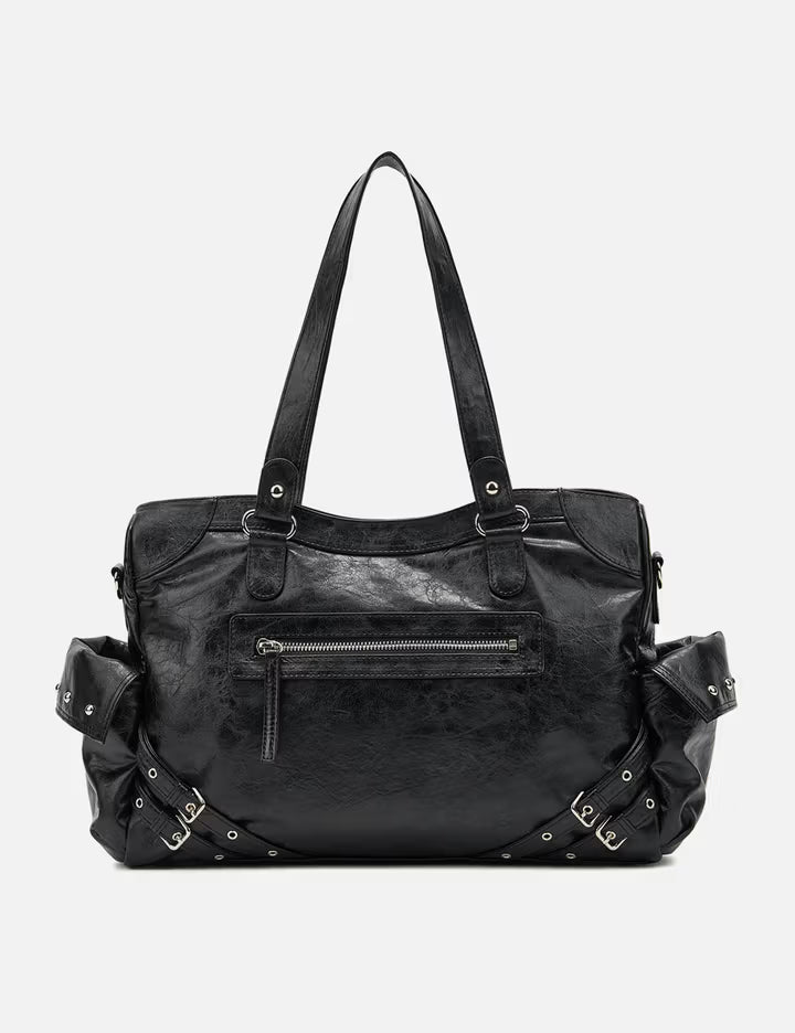 Stud Pocket Big Bag In Black