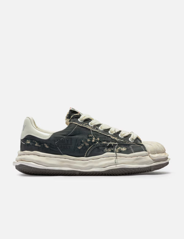 "BLAKEY" OG Sole Ripped Overdye Canvas Low-Top Sneaker