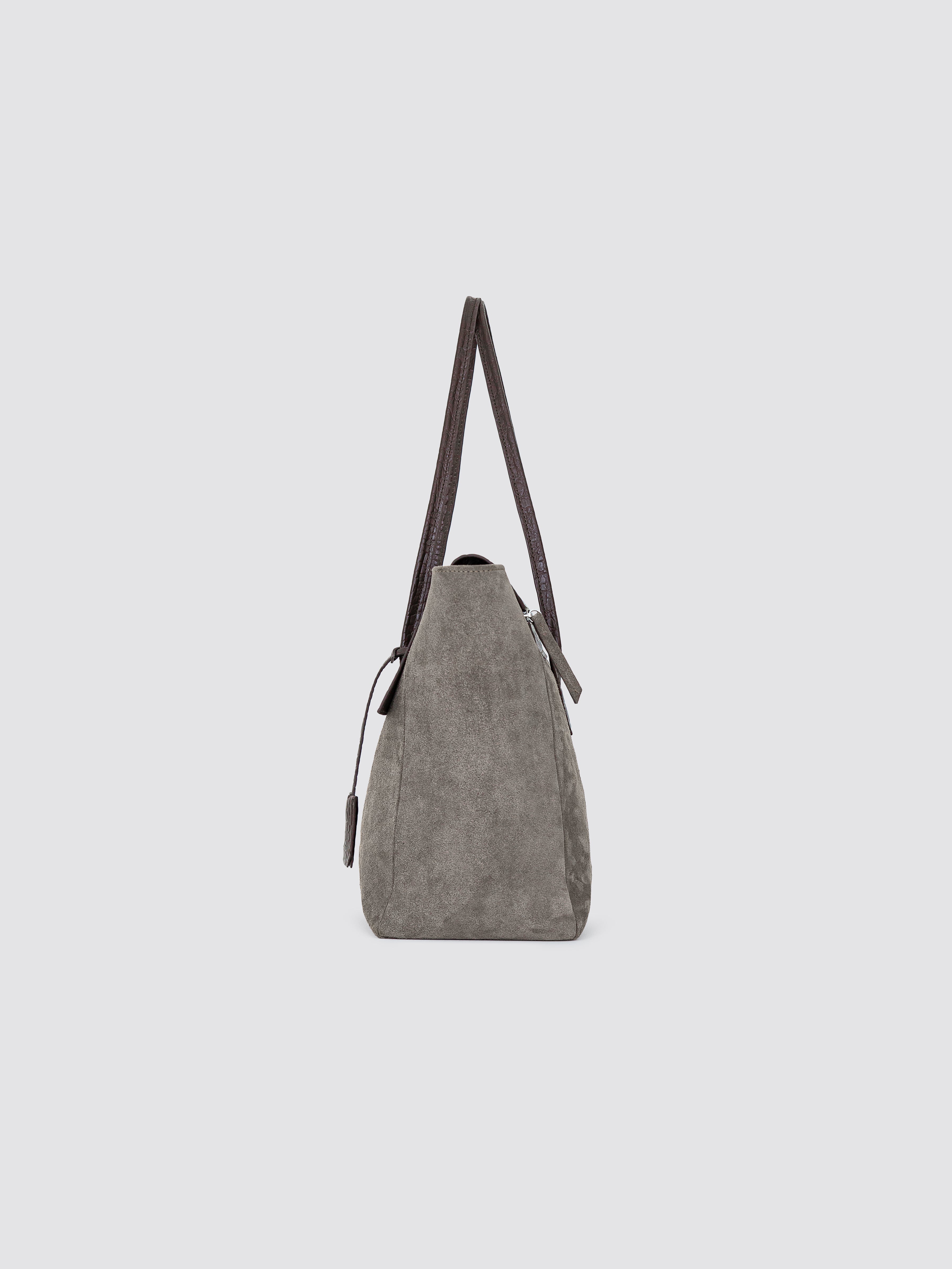 ESSENS BAG - Croc Suede Brown