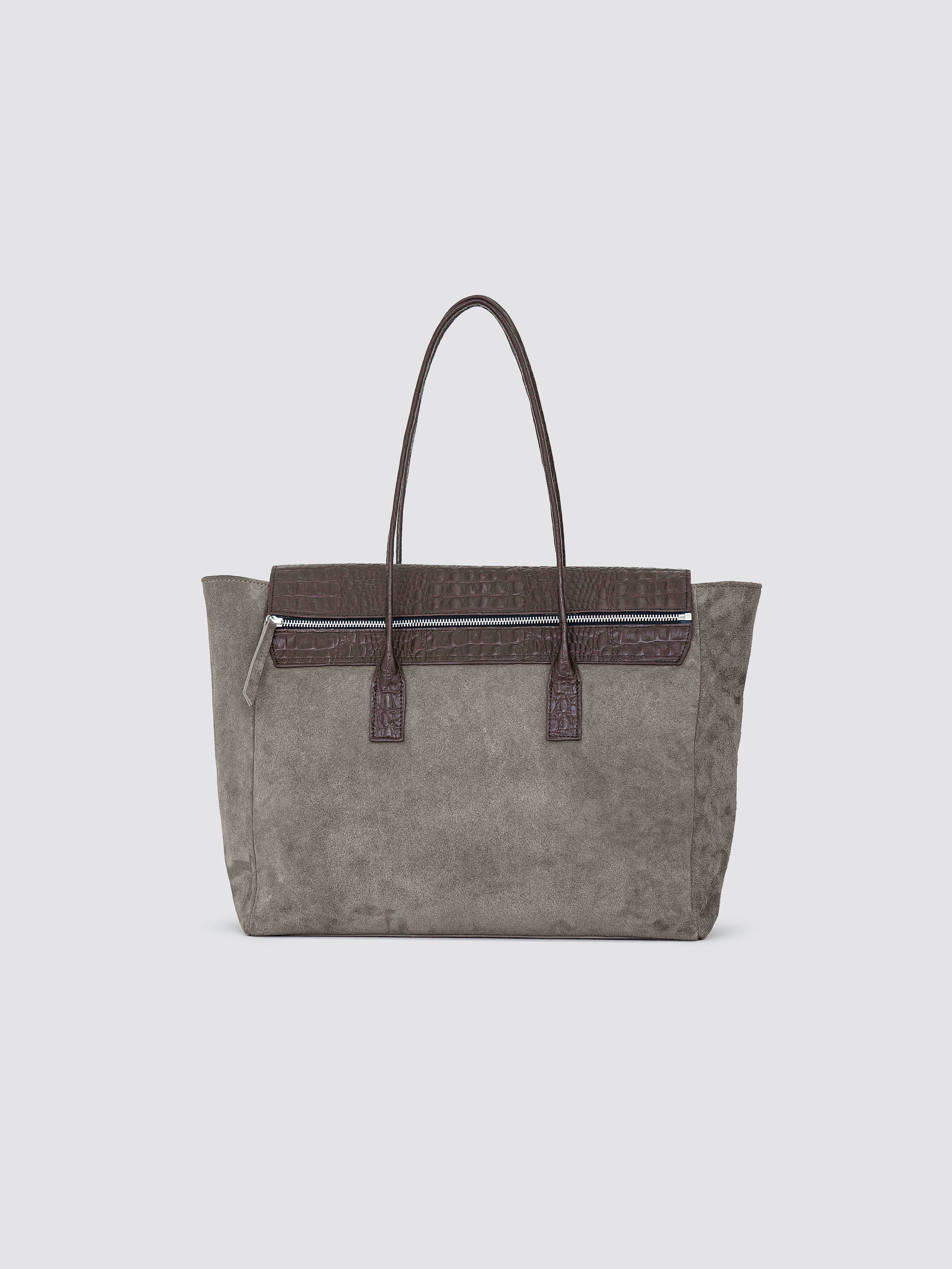 ESSENS BAG - Croc Suede Brown