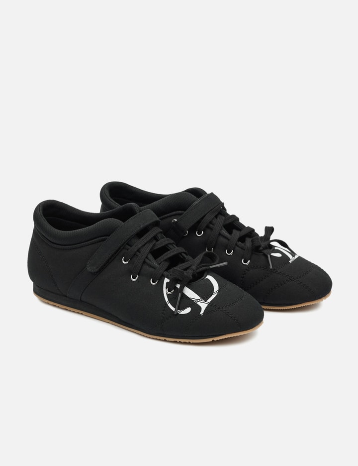 D Logo Lace Up Mozzi Shoes In Black