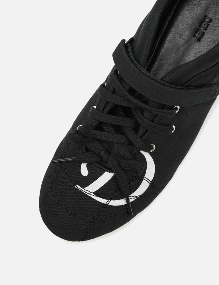 D Logo Lace Up Mozzi Shoes In Black