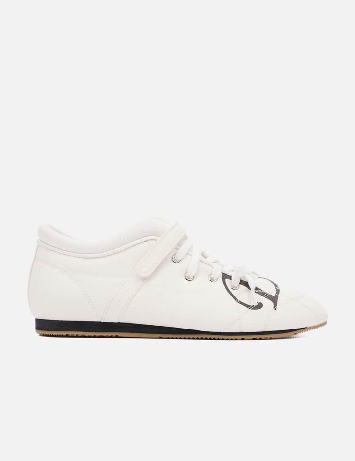 D Logo Lace Up Mozzi Shoes In White
