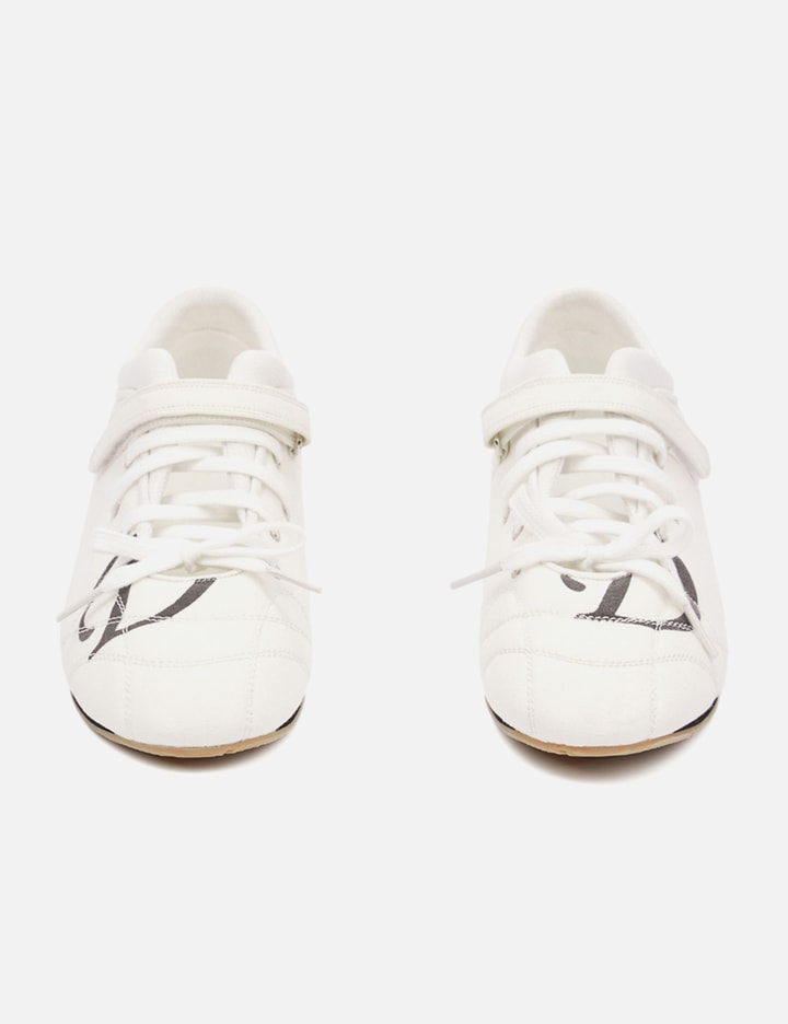 D Logo Lace Up Mozzi Shoes In White